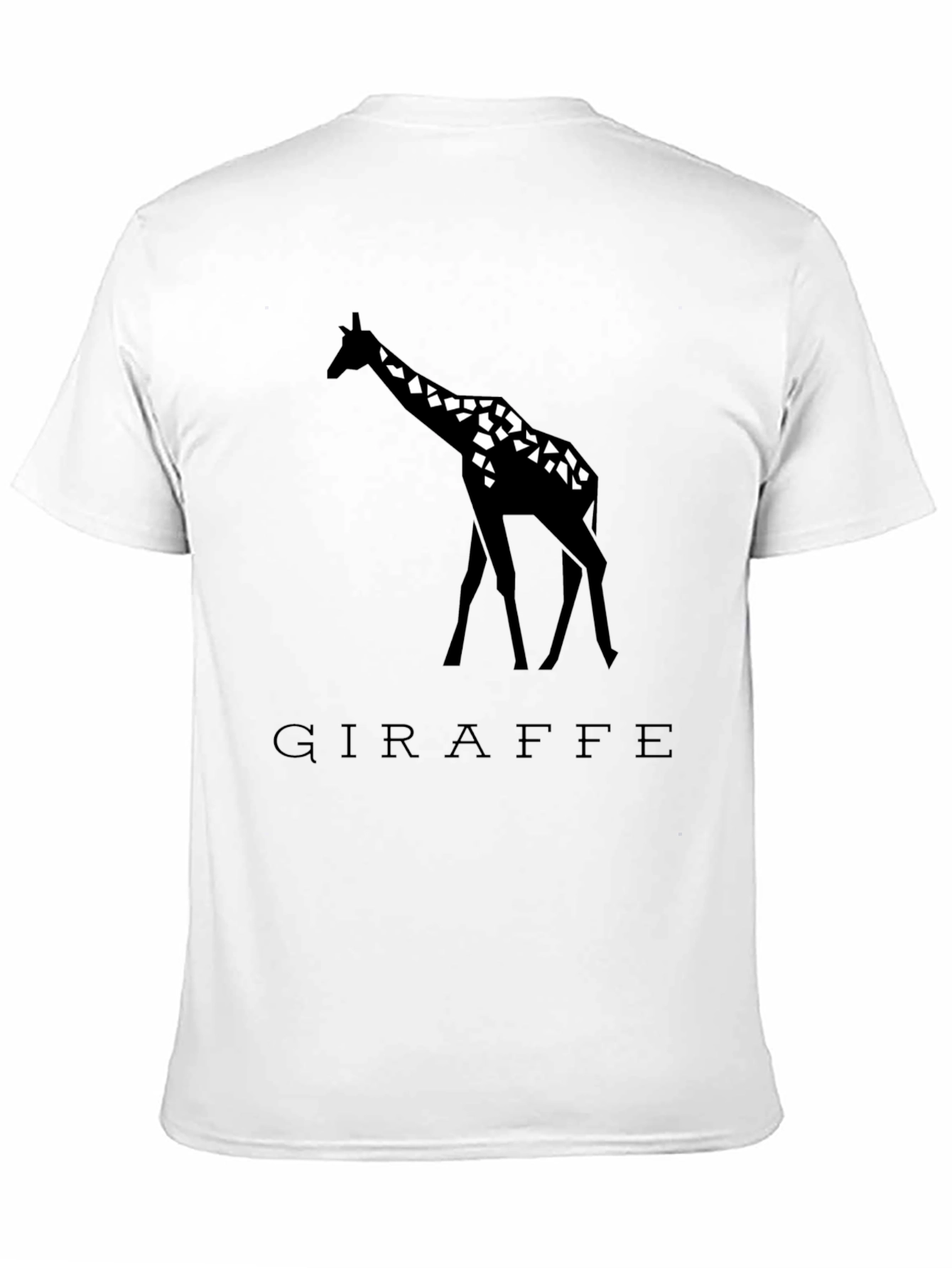 Black Giraffe Graphic Tee - Black Geometric Design view 11
