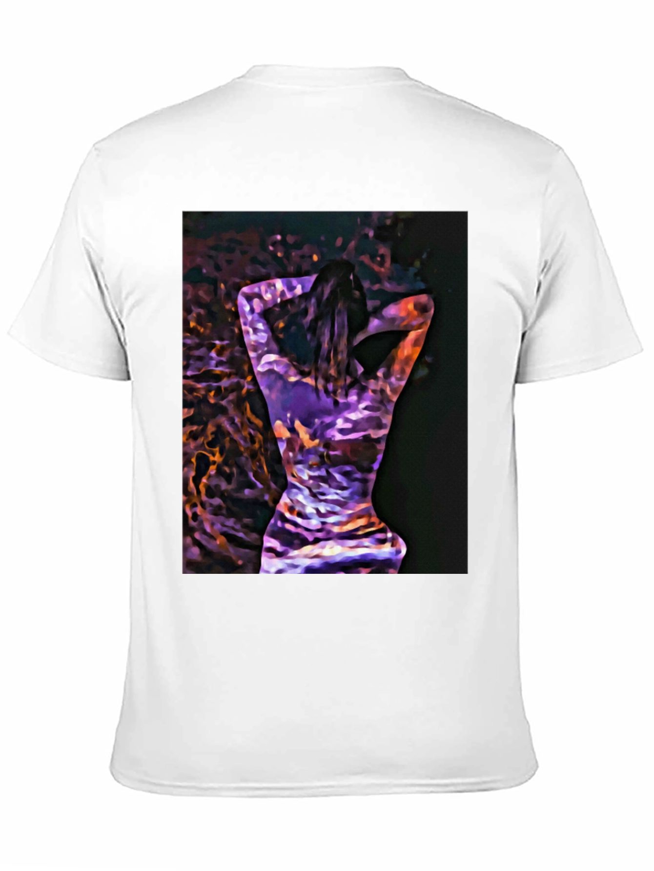 Black Abstract Woman Art Black T-Shirt view 11