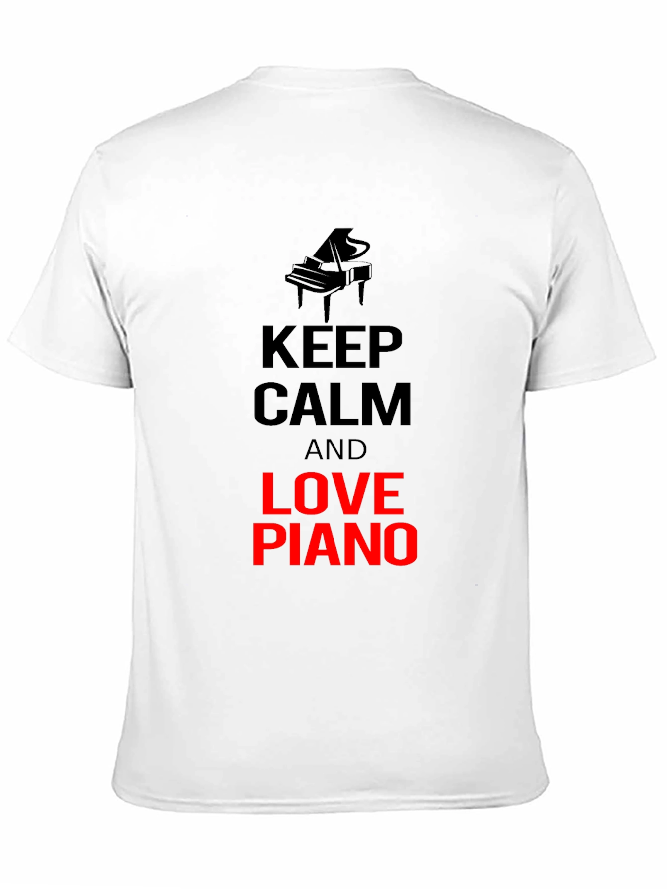 Black Keep Calm and Love Piano T-Shirt view 11