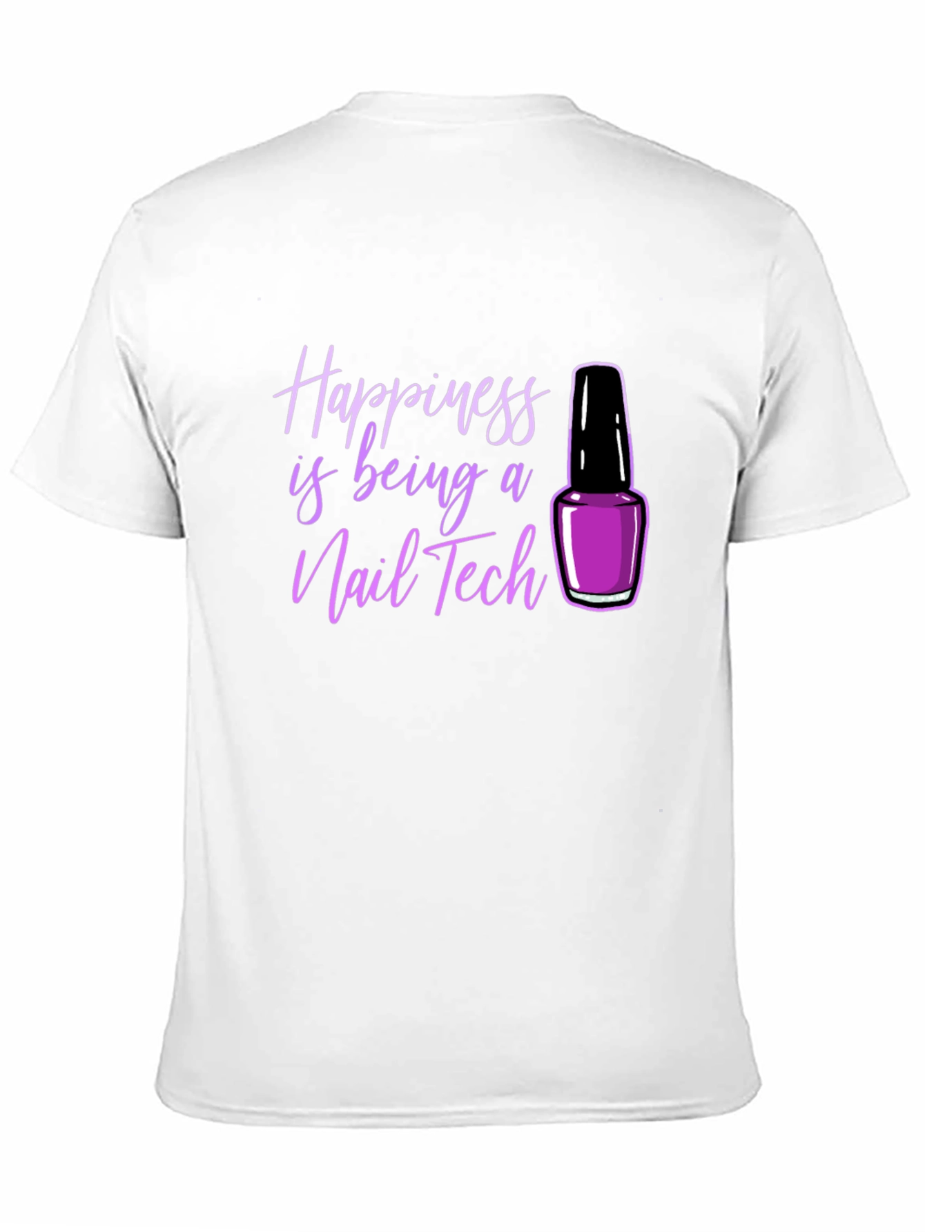 Black Happiness Nail Tech T-Shirt view 11