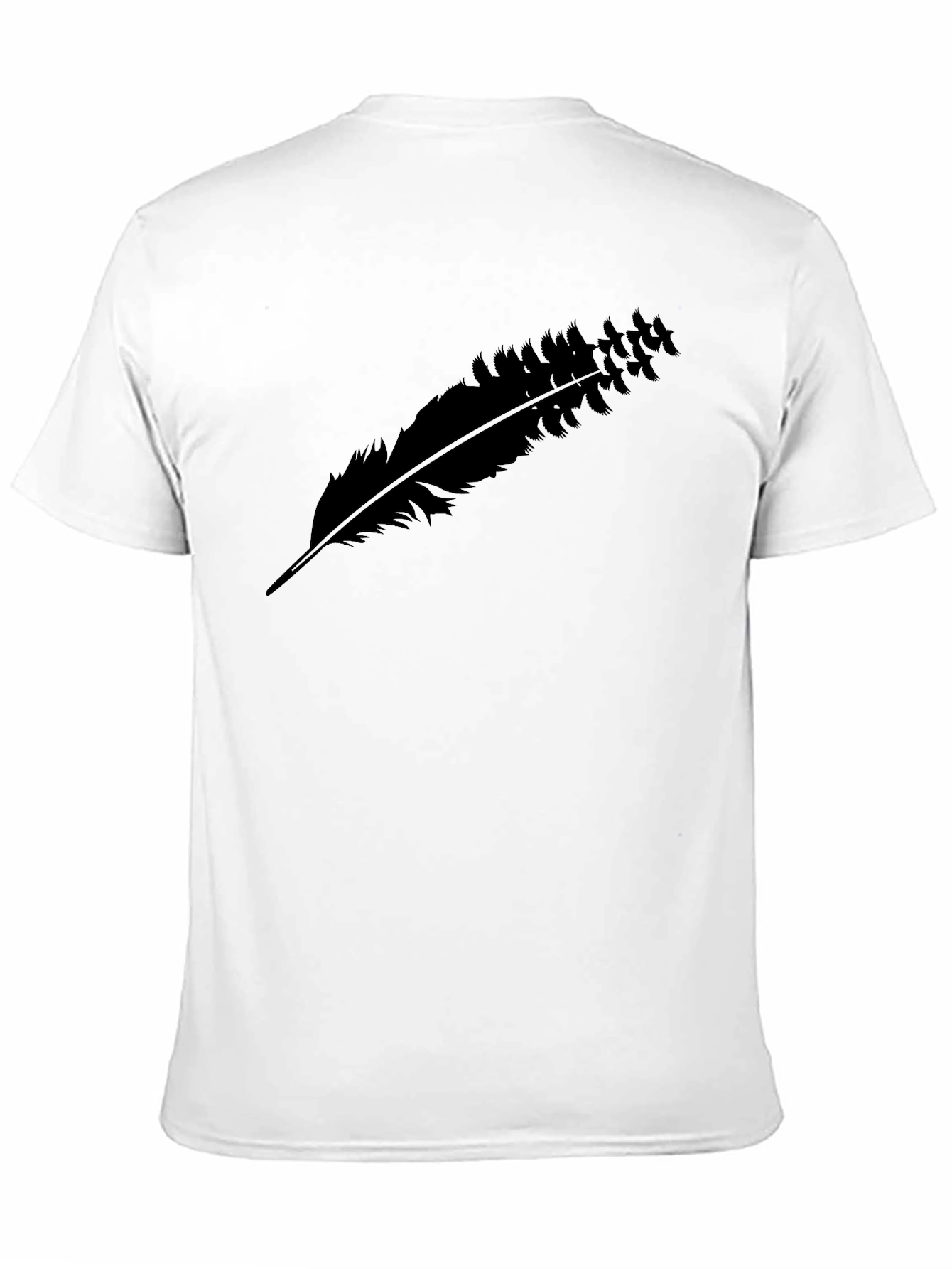 Black Black Feather Graphic Tee - Casual Comfort view 11