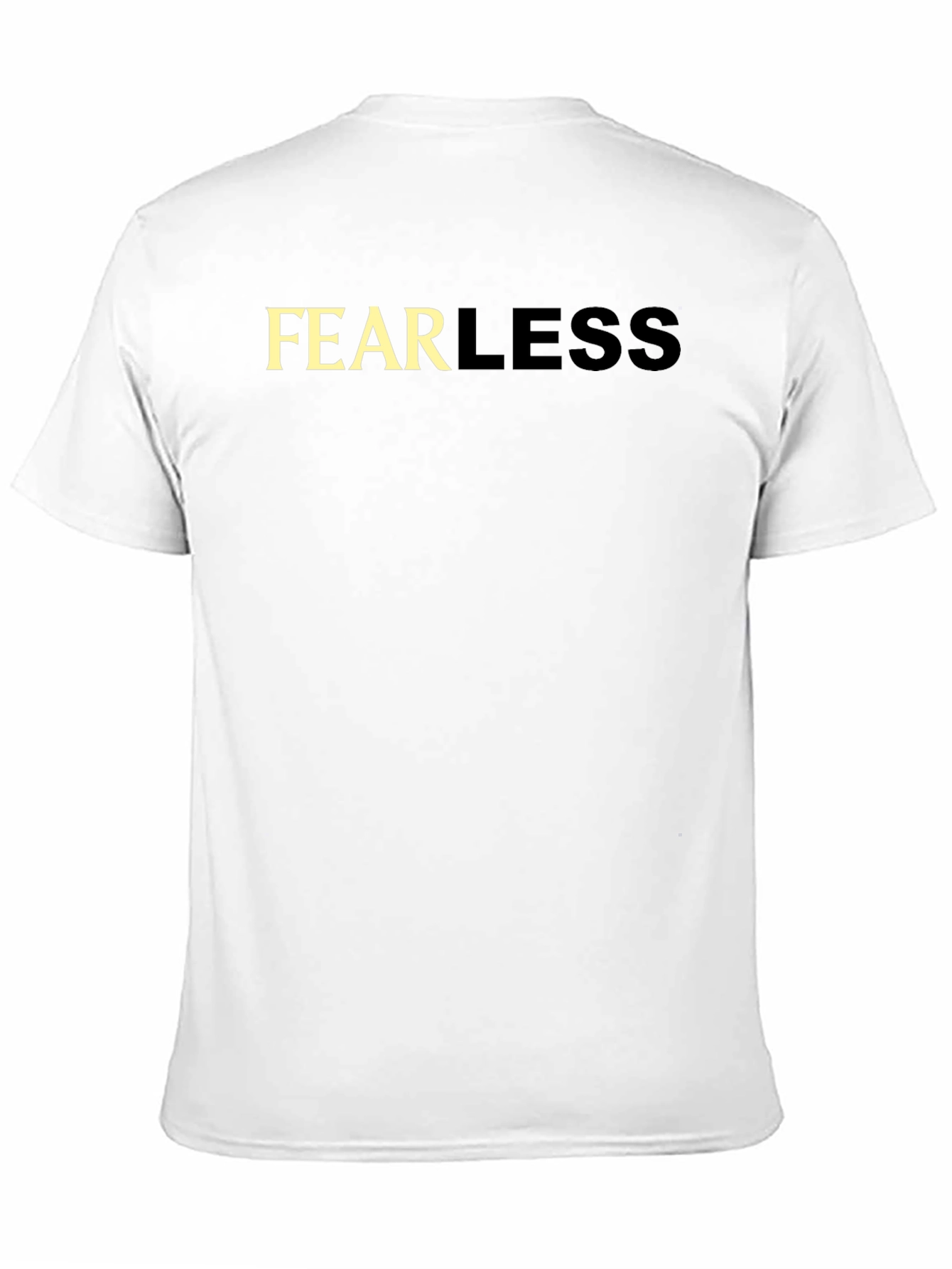 Black Fearless Graphic Tee - Black Cotton Casual T-Shirt view 11