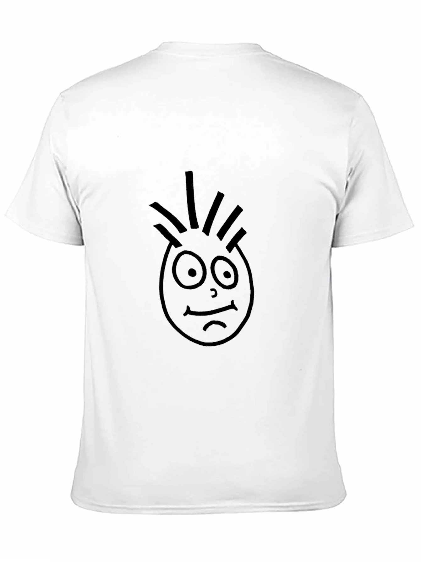 Black Whimsical Graphic Tee - Unisex Black Cotton T-Shirt view 11