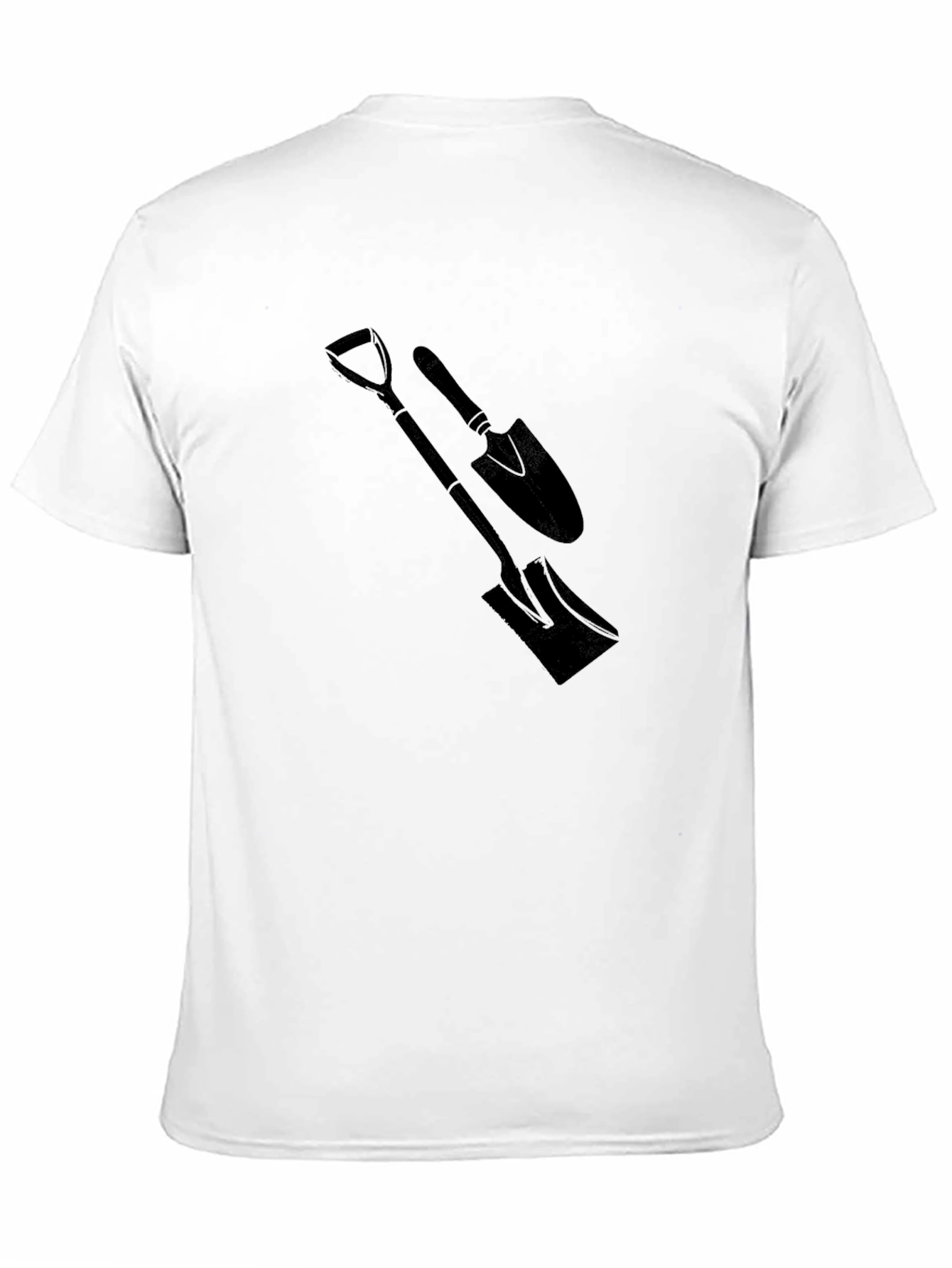 Black Men's Black T-Shirt with Spade Graphic view 11
