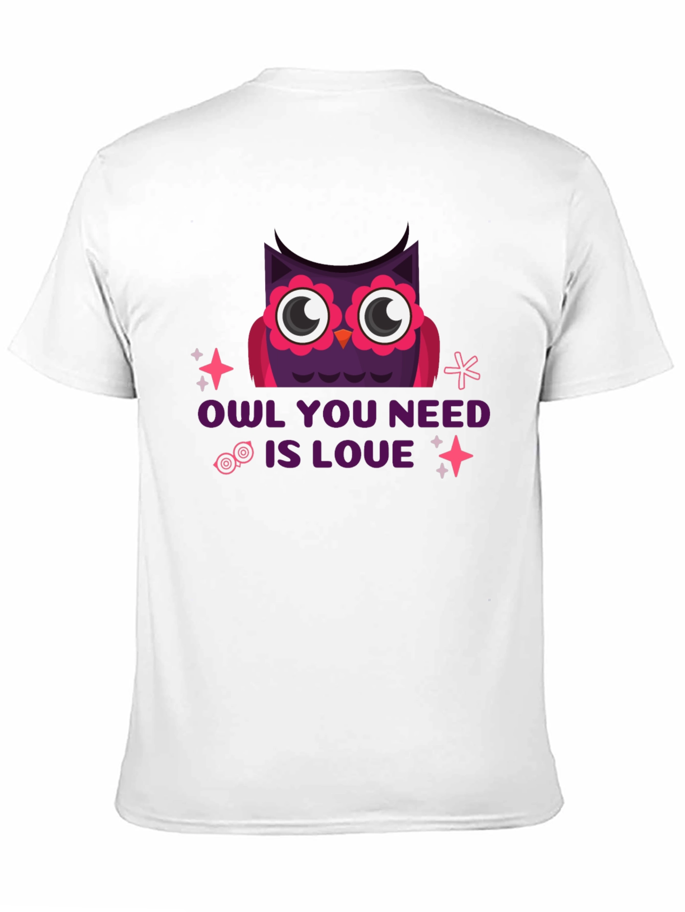 Black Owl You Need Is Love T-Shirt - Black Graphic Tee view 11