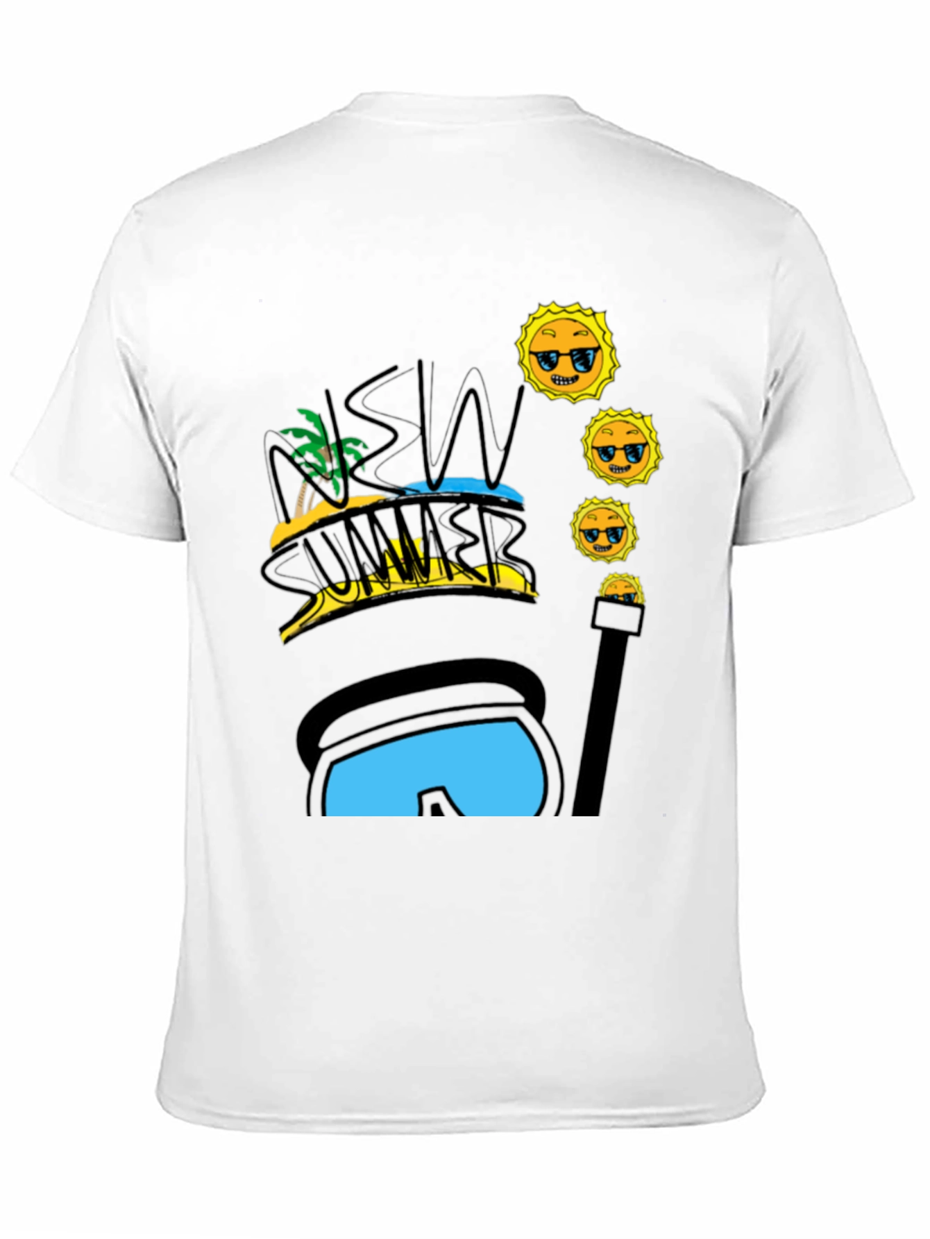 Black New Summer T-Shirt Cool Design view 11