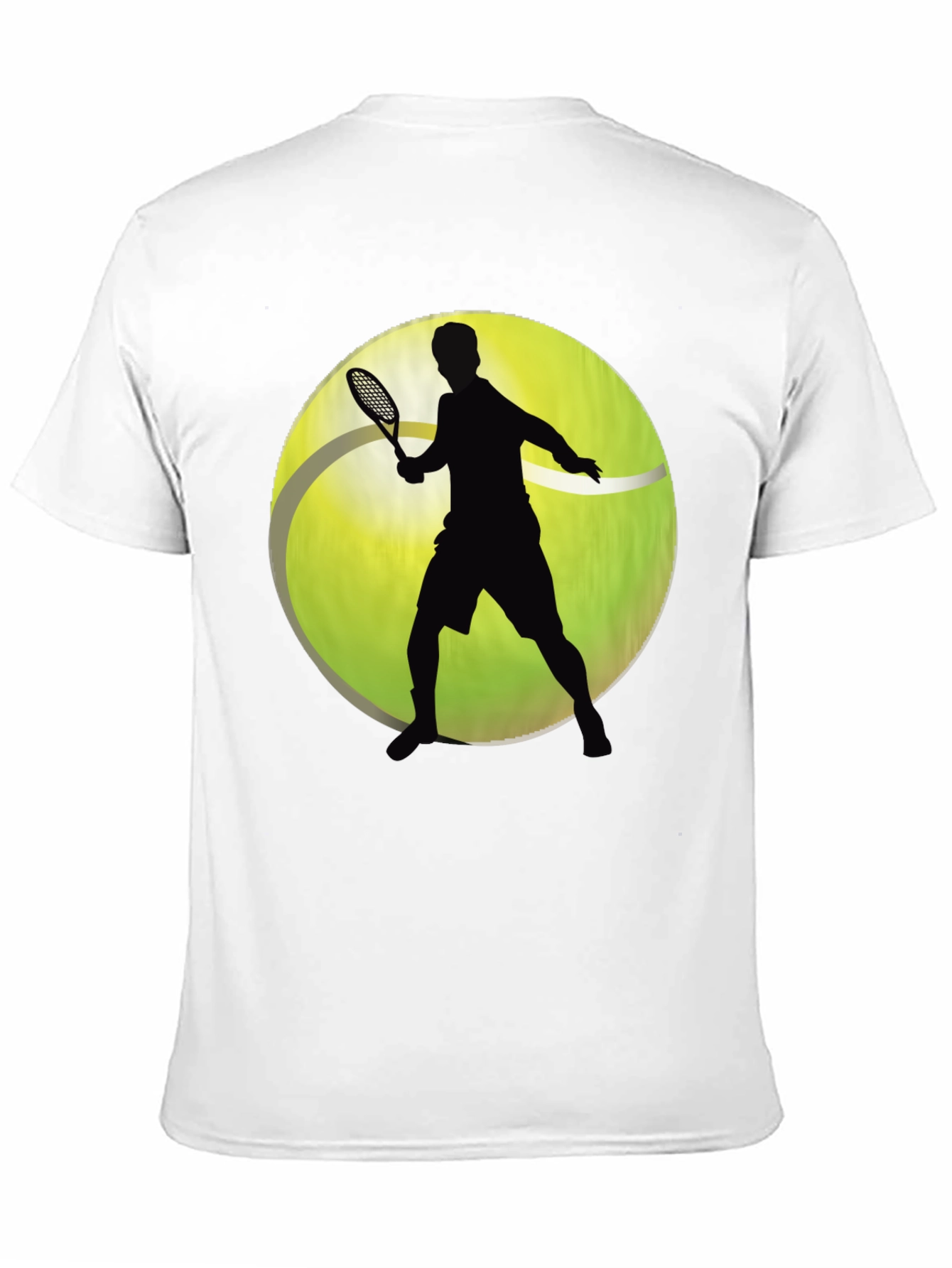 Tennis Player Graphic T-Shirt - Sporty Black Tee - 11