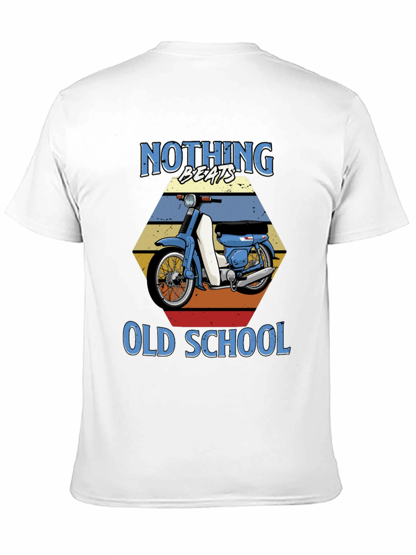 Black Nothing Beats Old School Motorcycle T-Shirt view 11
