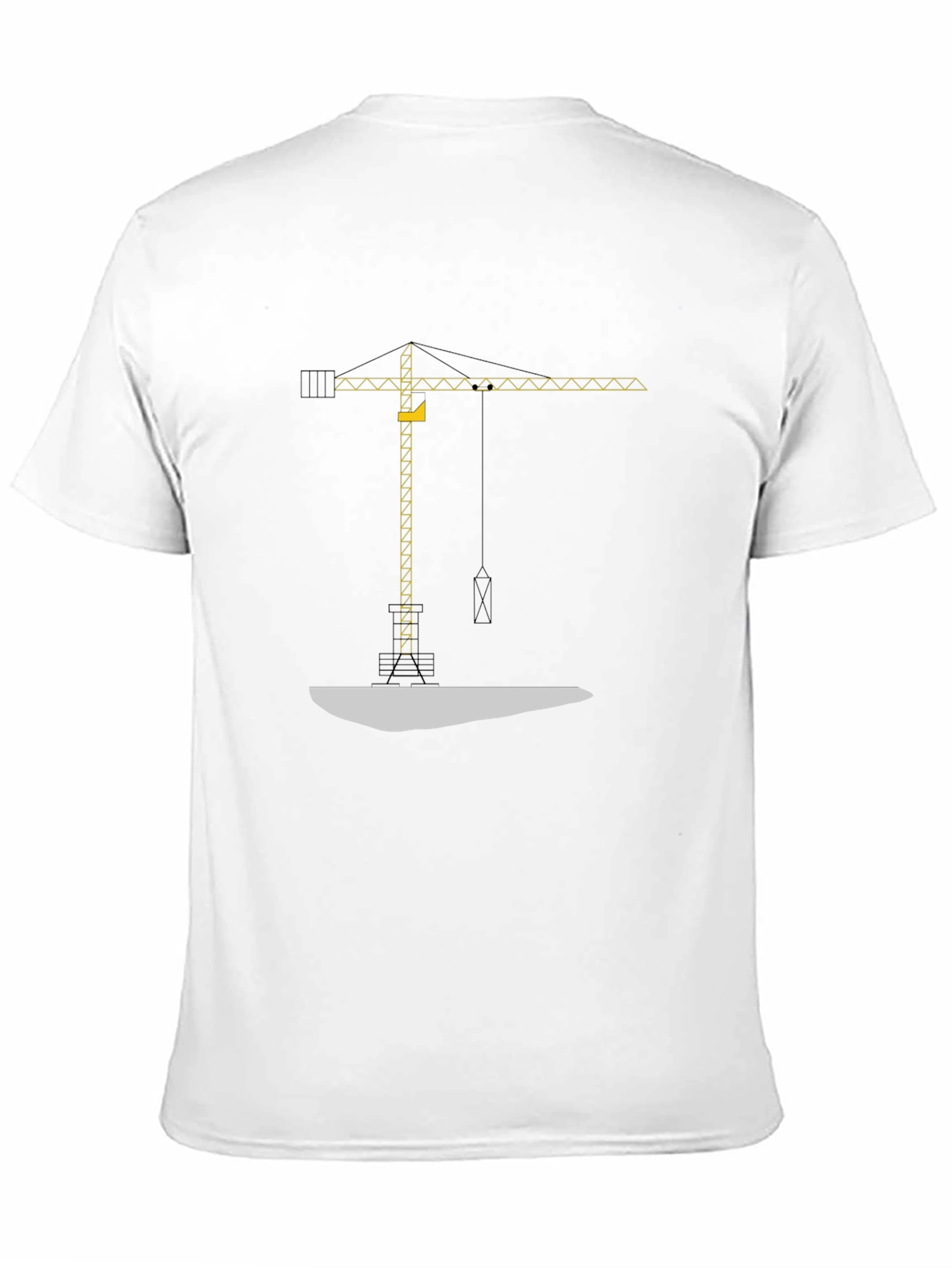 Black Construction Crane Graphic Tee - Black Crew Neck view 11