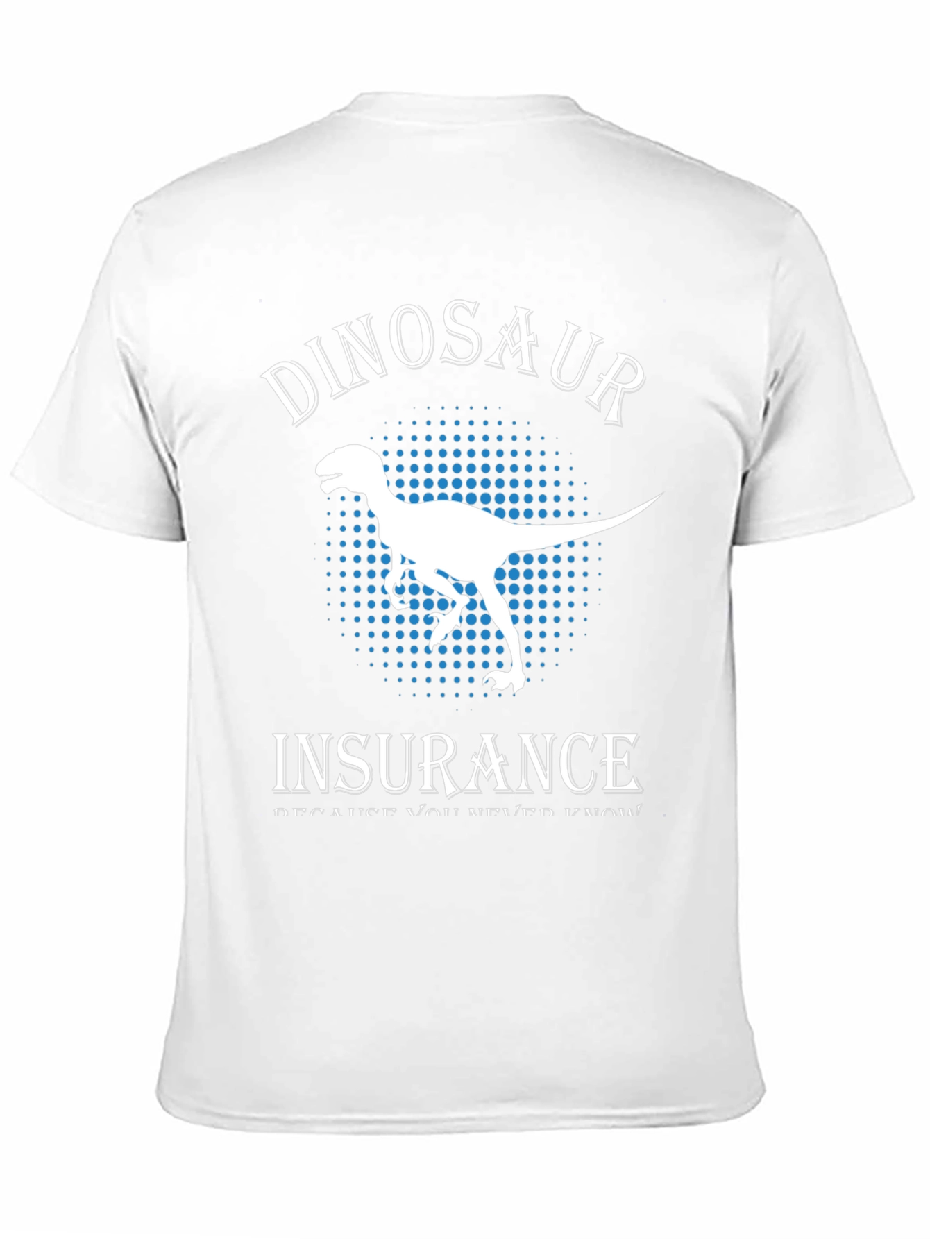 Black Dinosaur Insurance T-Shirt - Funny Graphic Tee view 11
