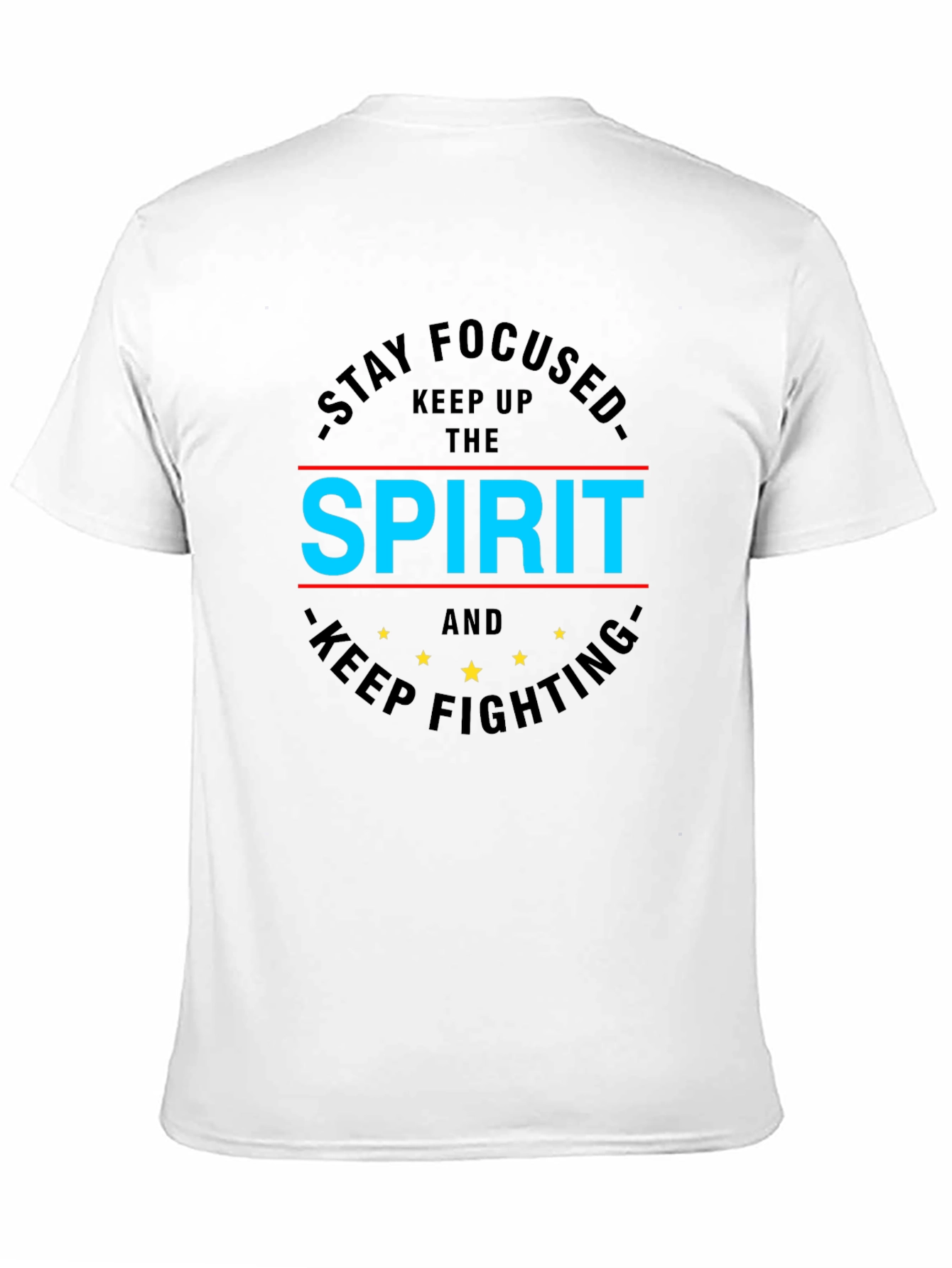 Black Stay Focused - Spirit Graphic Print T-Shirt view 11