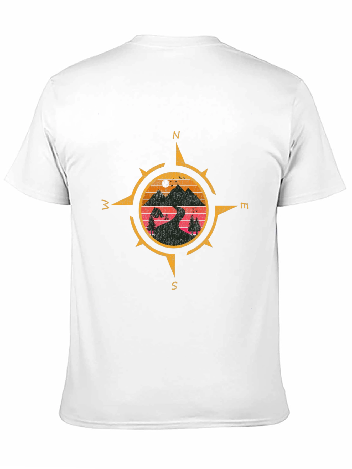 Black Compass Graphic T-Shirt - Adventure Awaits view 11