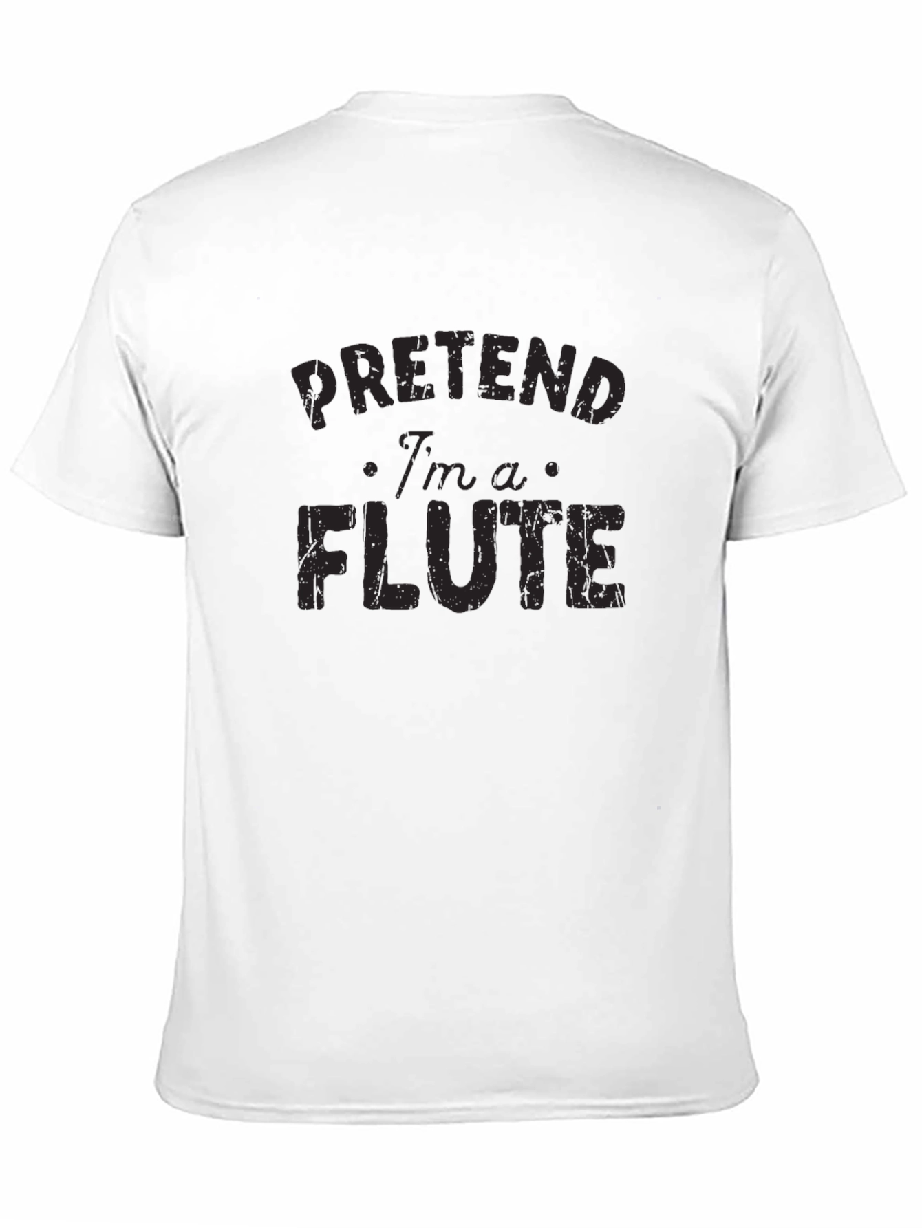 Black Pretend I'm A Flute Black Graphic Tee view 11