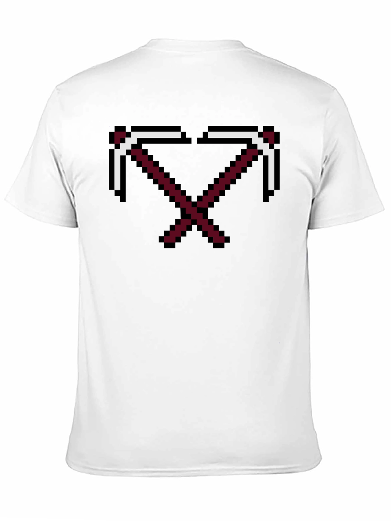 Black Pixelated Pickaxe T-Shirt - Gamer Style Tee view 11