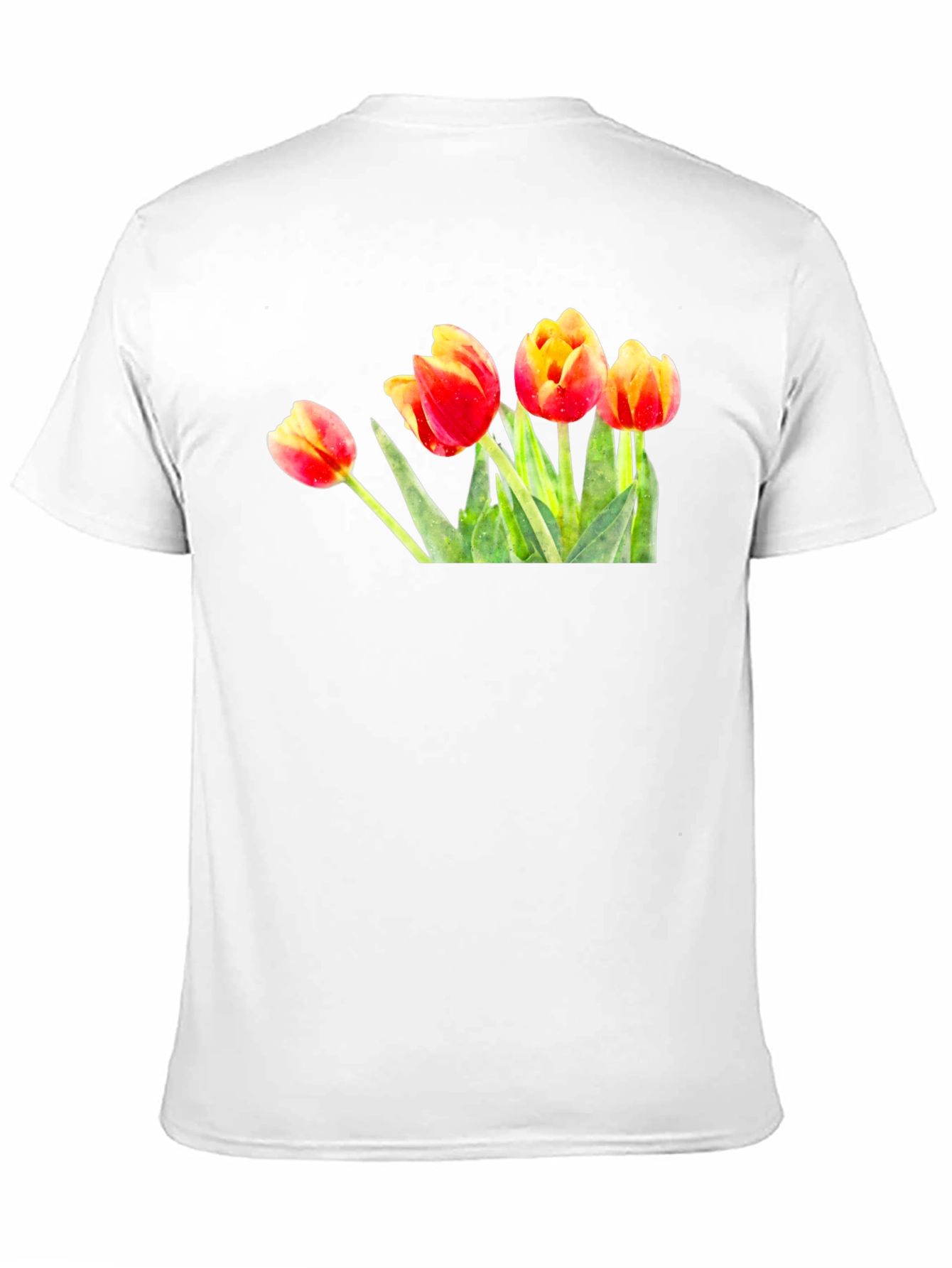 Black Tulip Graphic Print Black T-Shirt view 11