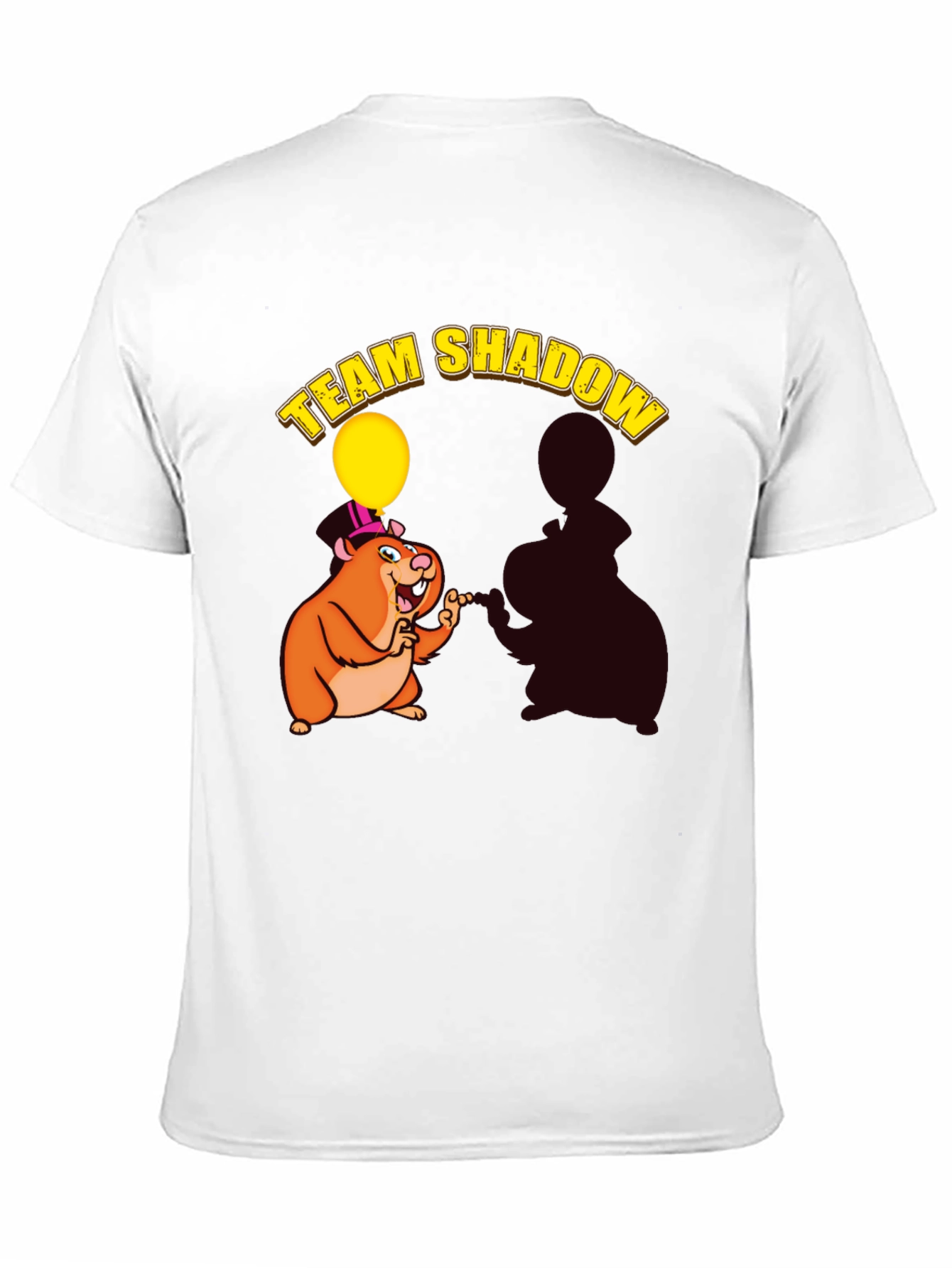 Black Team Shadow T-Shirt - Cute Hamster Design view 11