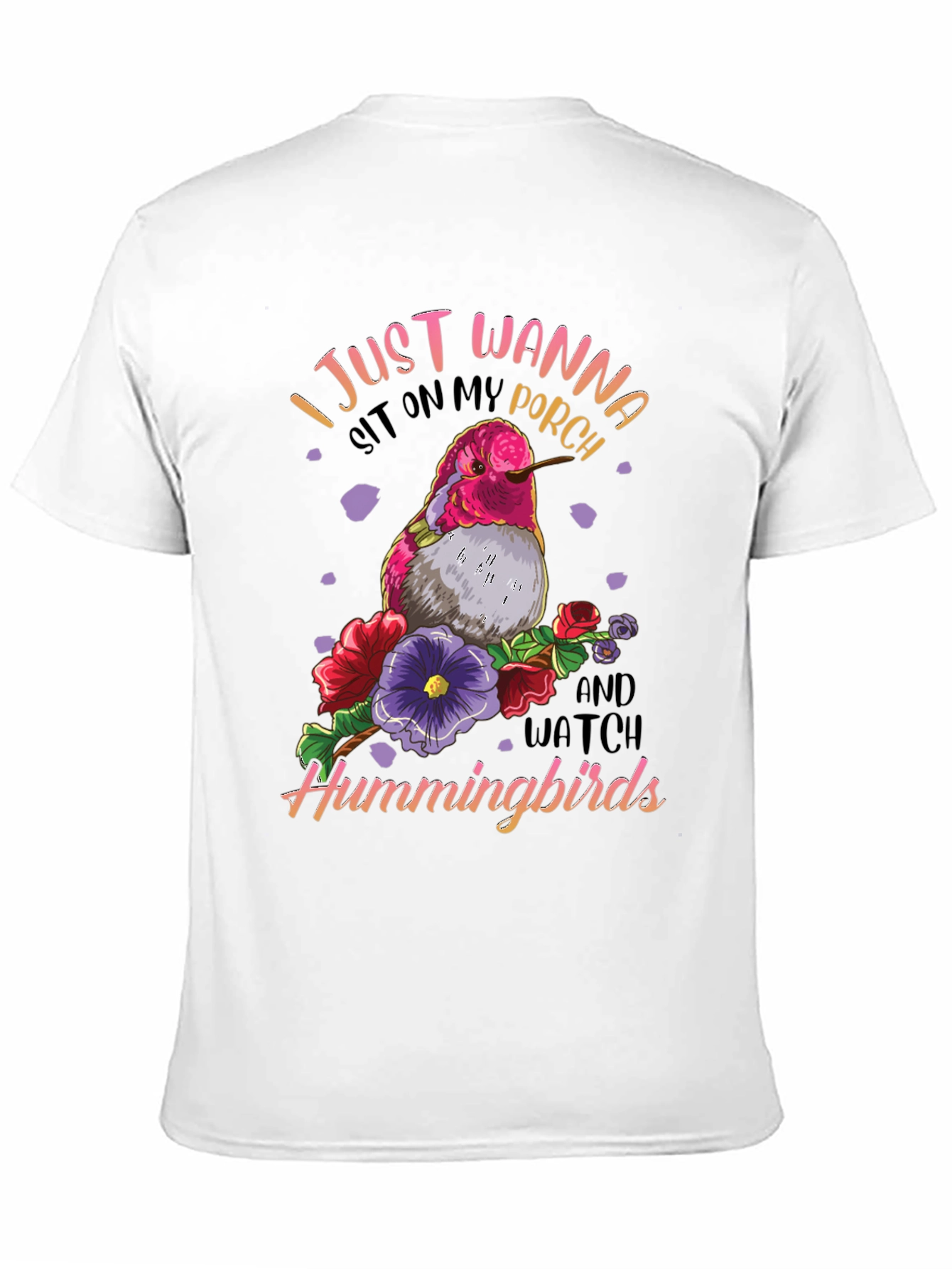 Black Hummingbird Graphic T-Shirt - Porch Sitting Tee view 11