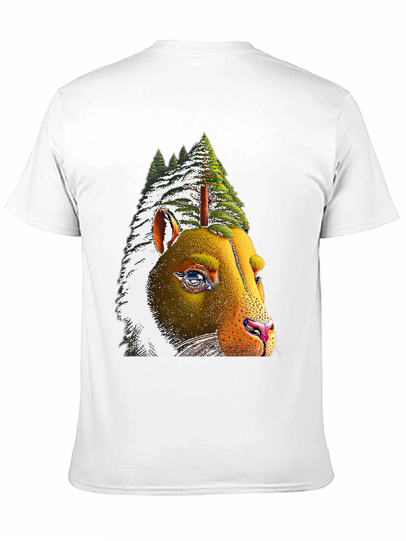 Black Pine Tree Bear T-Shirt - Unique Graphic Tee view 11
