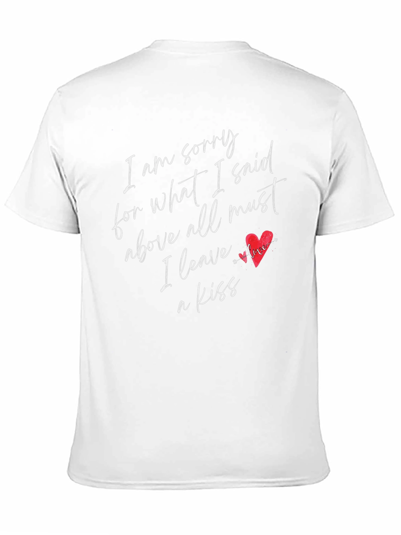 Black Apology Kiss Graphic Tee - Soft Cotton Blend view 11