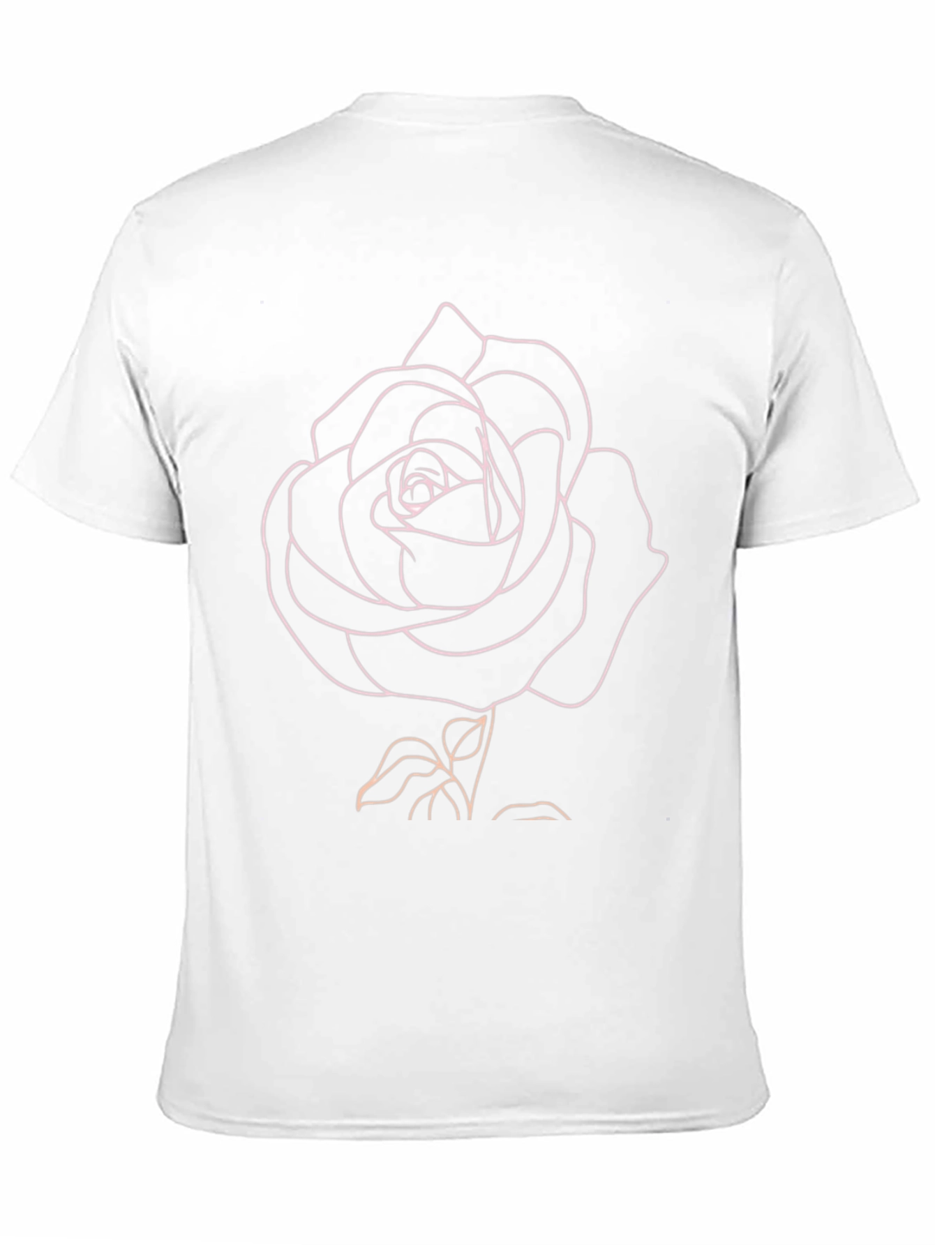 Black Rose Outline Graphic Black T-Shirt view 11