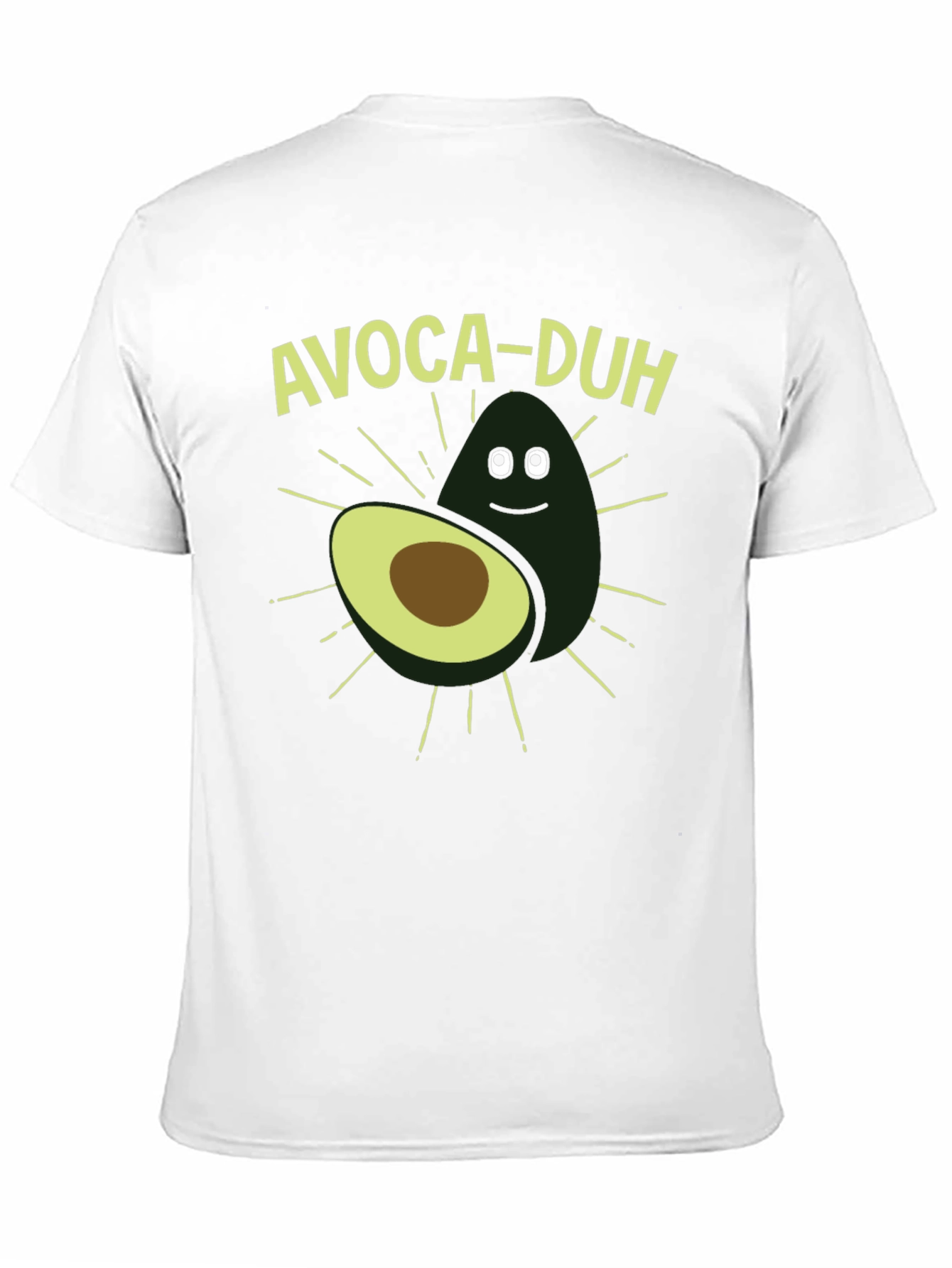 Black Avoca-duh Funny Avocado Graphic T-Shirt view 11