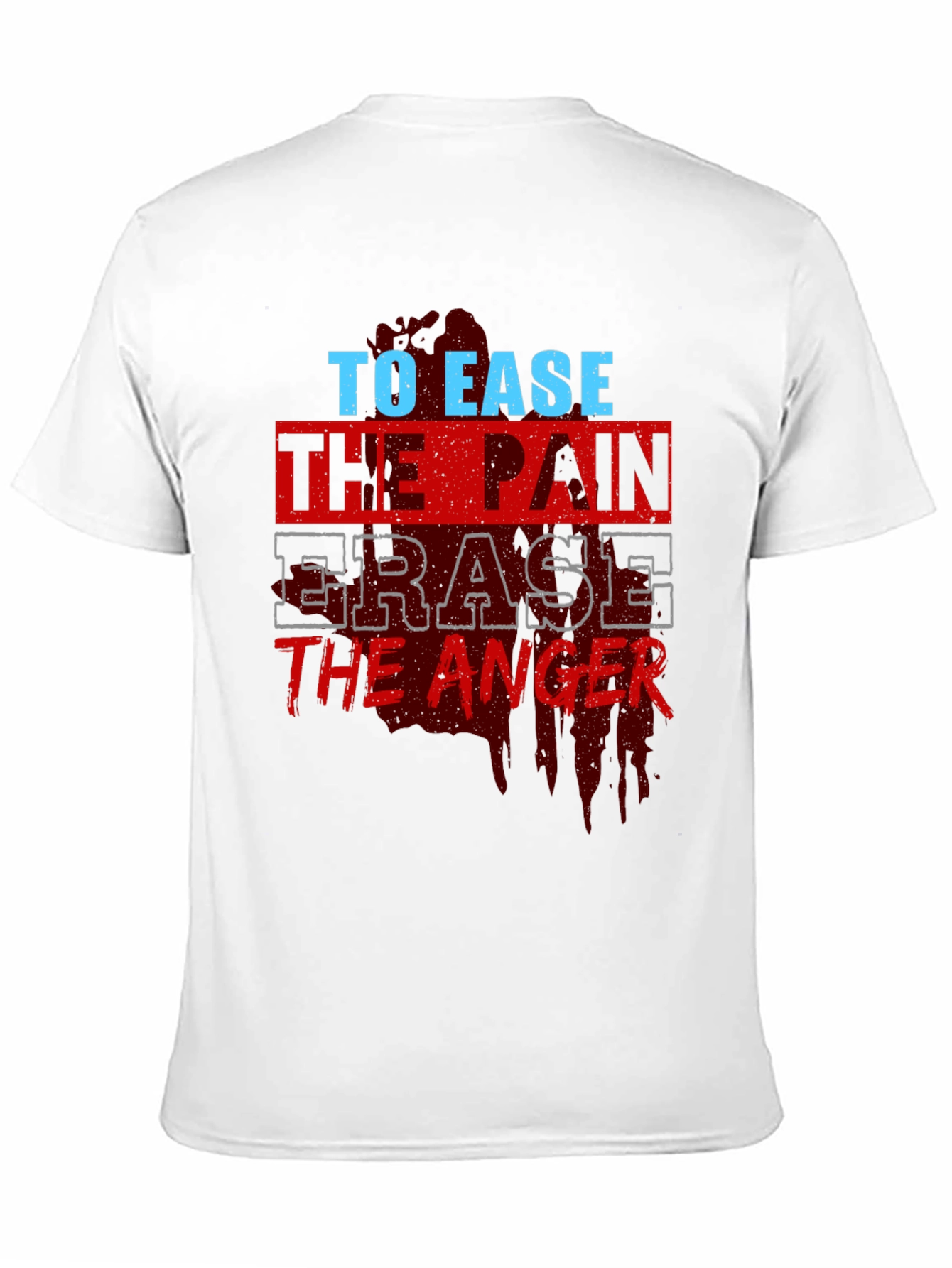 Black To Ease the Pain Men's Black Graphic T-Shirt view 11