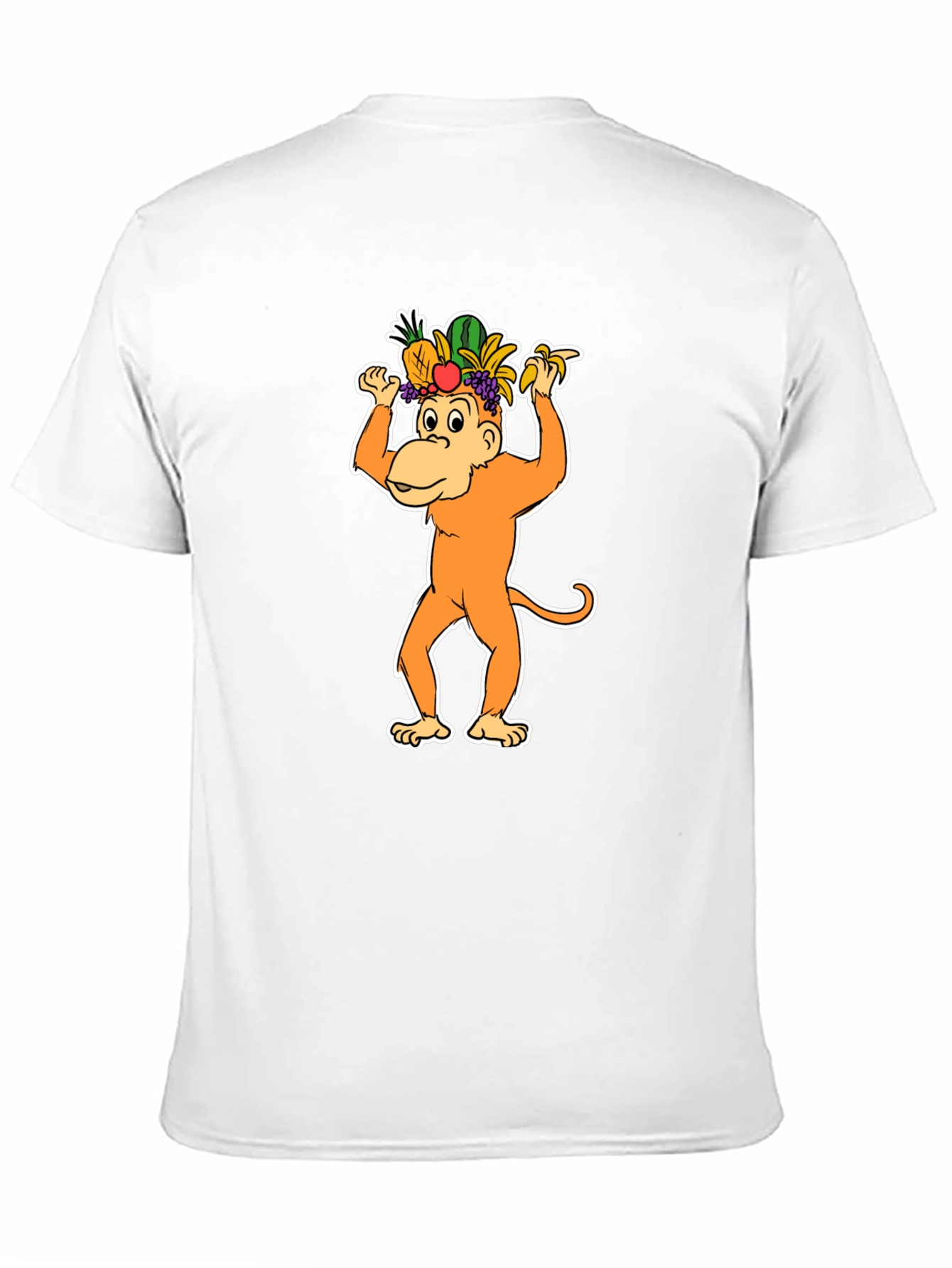 Black Fruit Hat Monkey T-Shirt - Fun Graphic Tee view 11