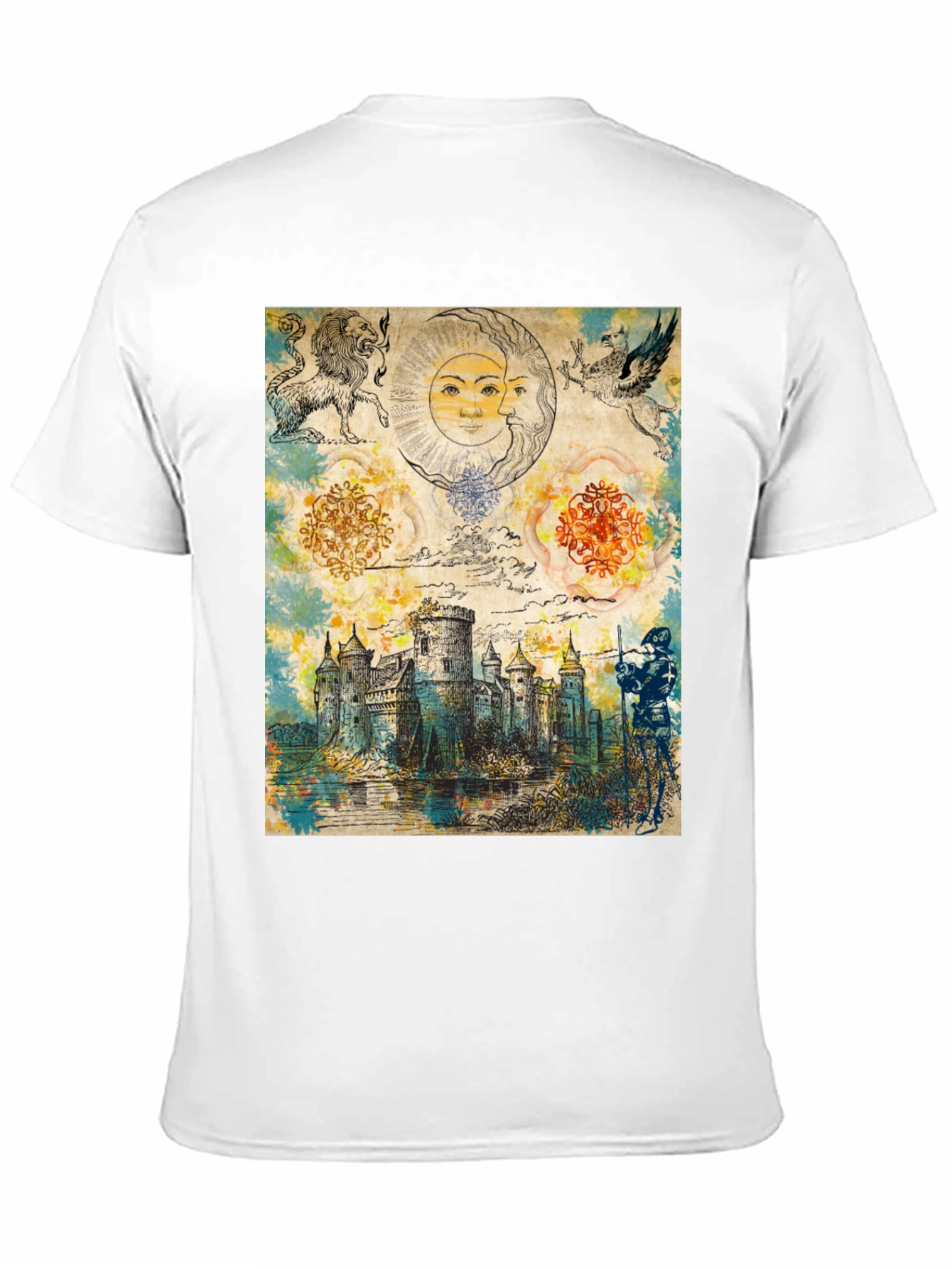 Medieval Castle Graphic Tee - Unique Fantasy Design - 11