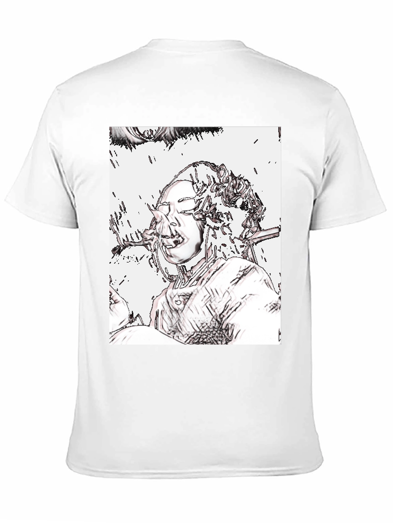 Black Edgy Graphic Tee - Unique Artistic Design view 11