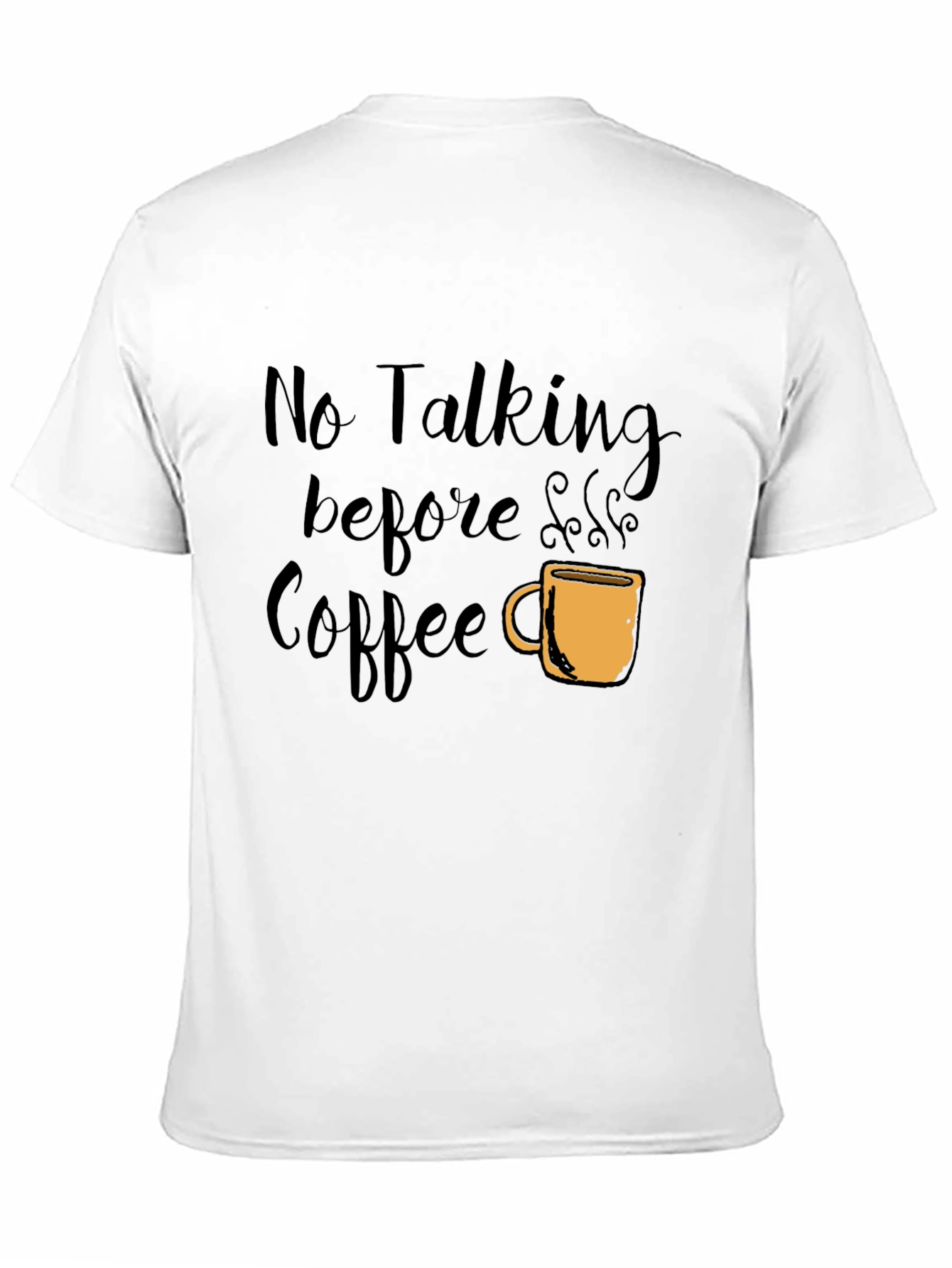 Black No Talking Before Coffee Graphic Tee - Black view 11