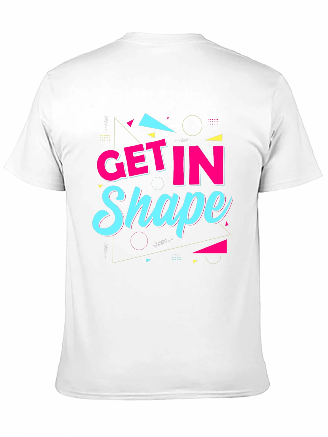 Black Get In Shape Graphic Tee - Retro Design Black Shirt view 11