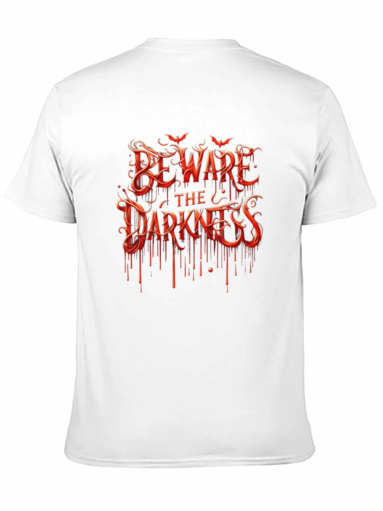 Black Beware the Darkness Graphic Tee - Halloween Style view 11