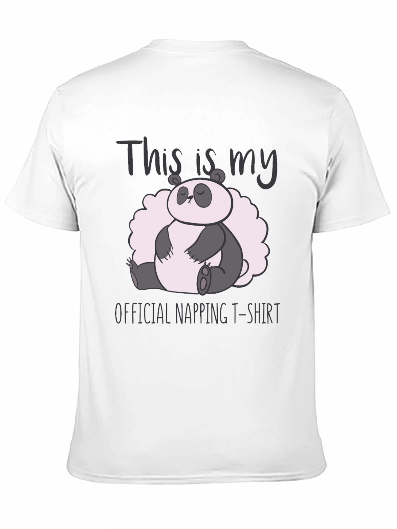 Black Panda Napping T-Shirt - Comfy Sleepwear view 11