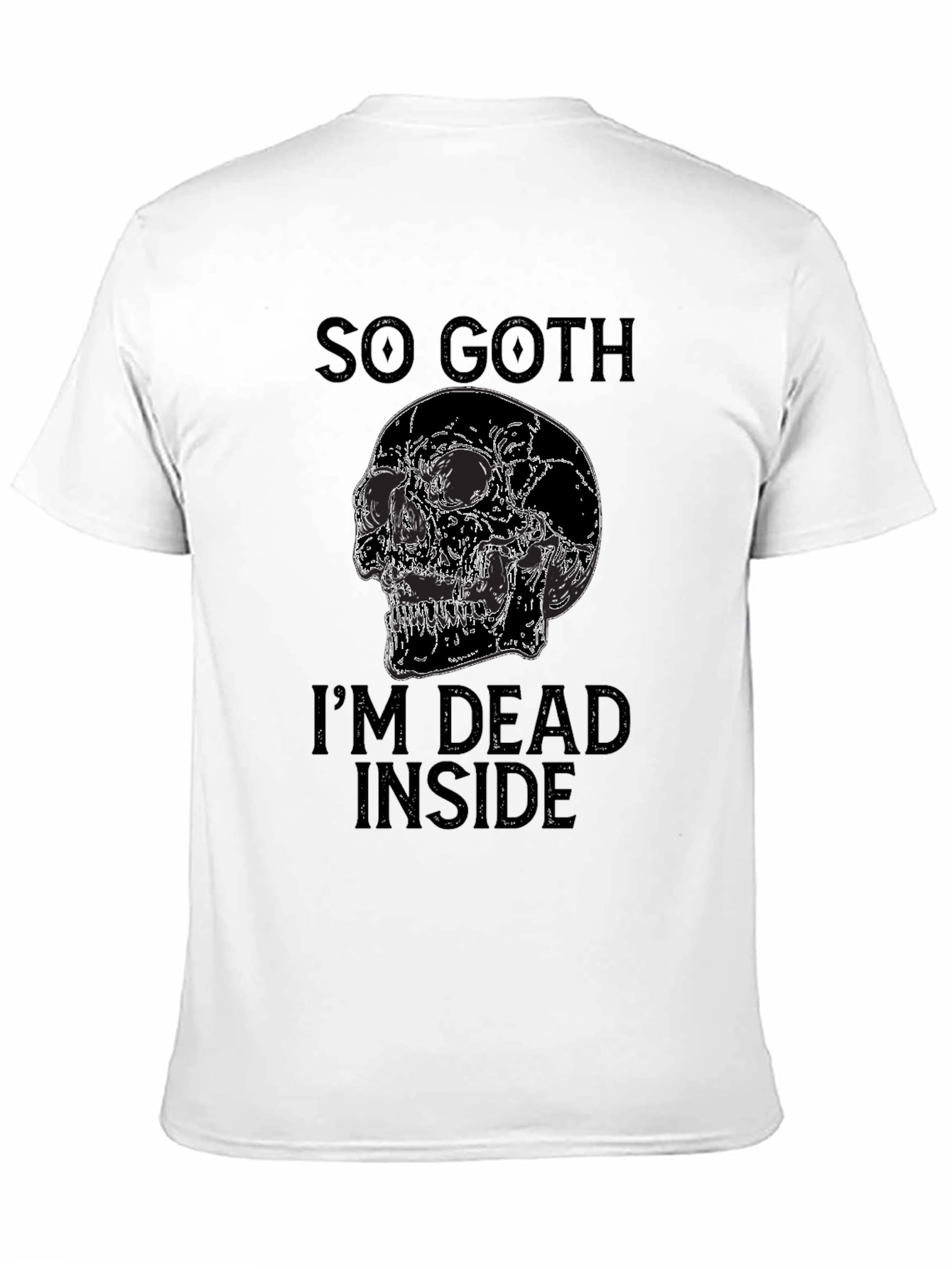Black So Goth I'm Dead Inside Black Graphic Tee view 11