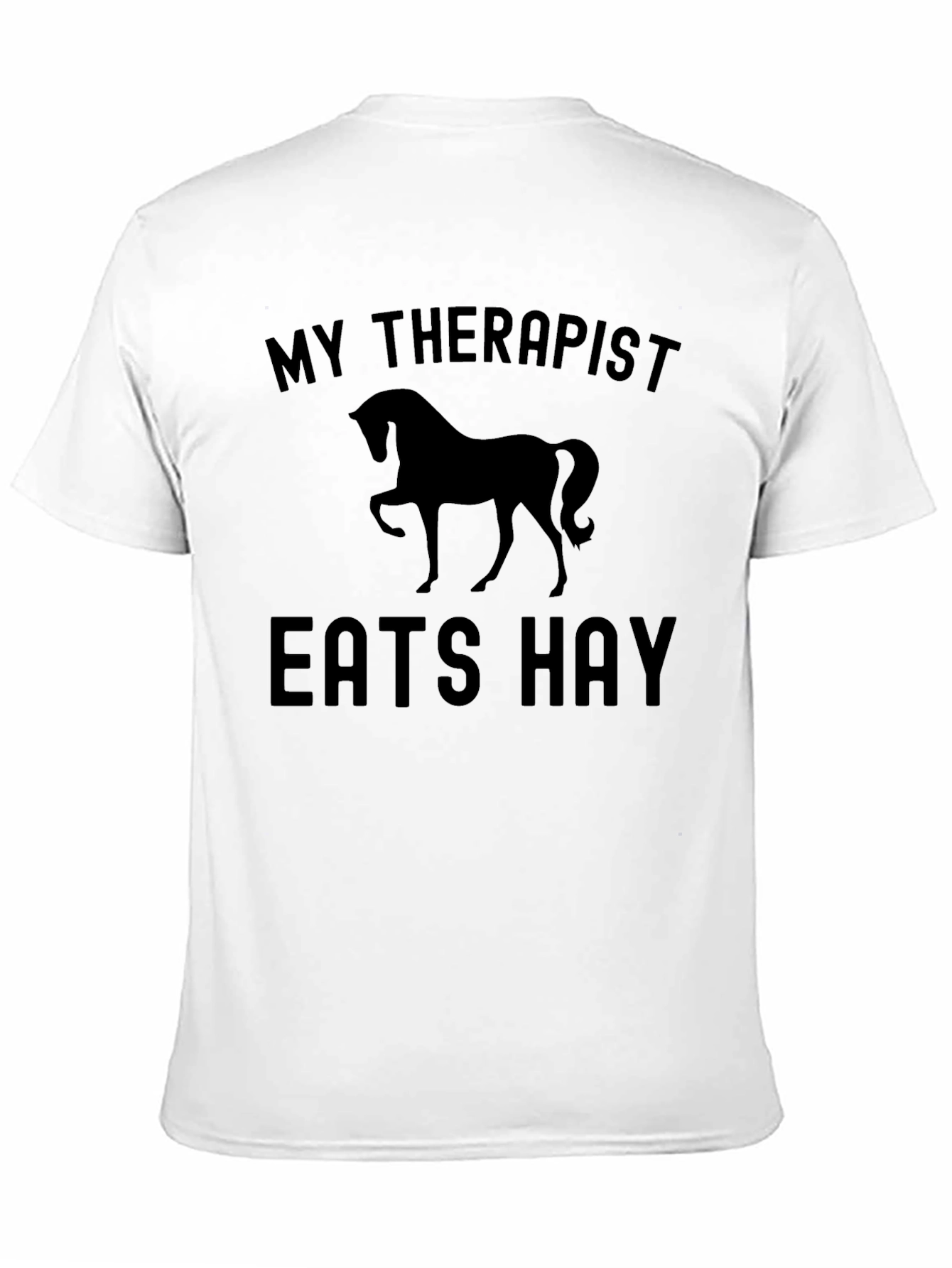 Black My Therapist Eats Hay - Horse Lover Humor T-Shirt view 11