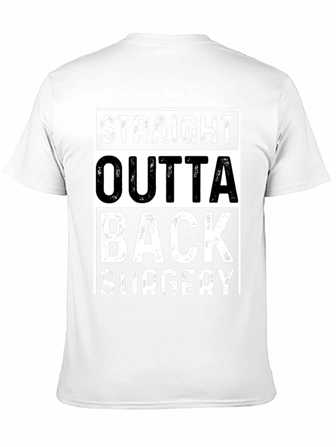 Black Straight Outta Back Surgery T-Shirt view 11