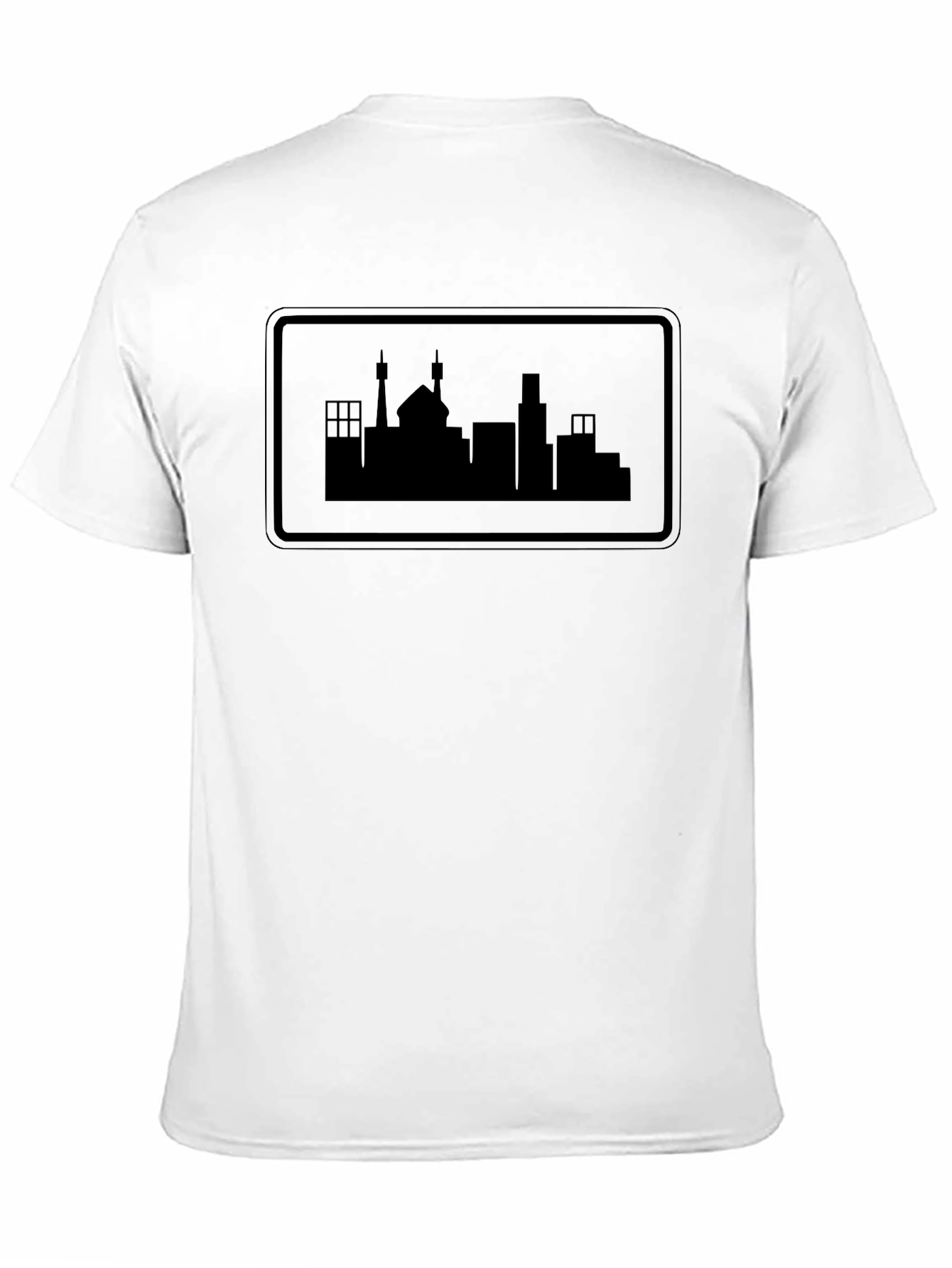 Black Cityscape Silhouette Graphic Tee - Modern Urban Style view 11