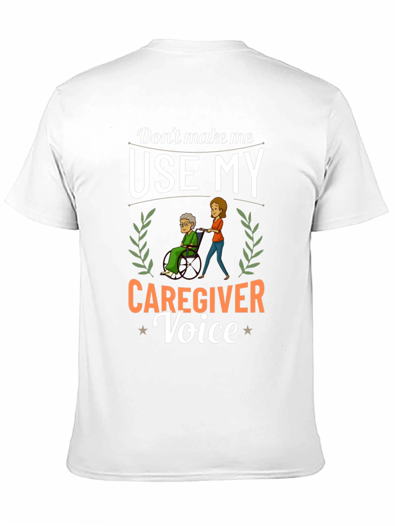 Black Caregiver Voice T-Shirt - Funny Caregiver Gift view 11