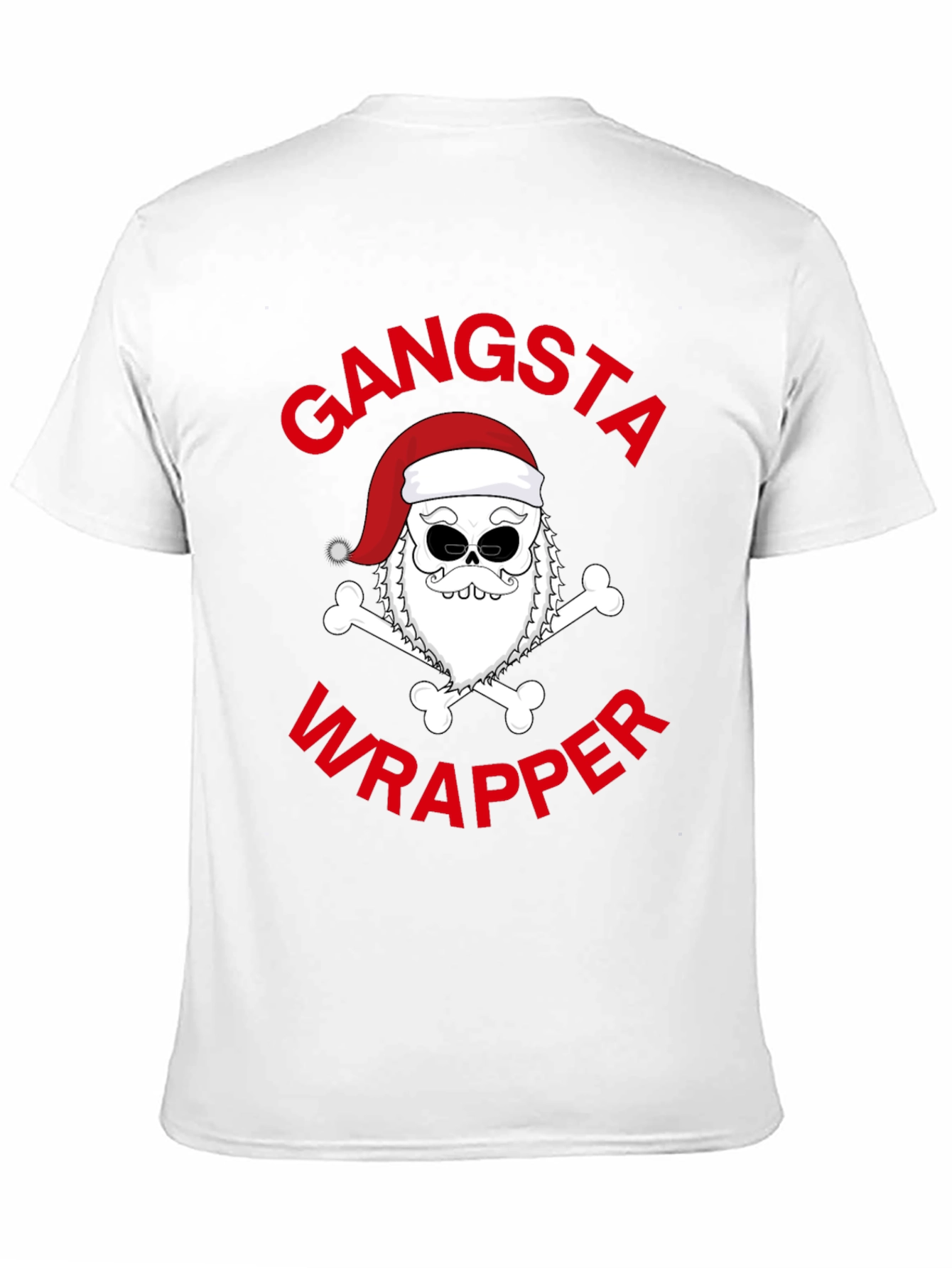 Black Gangsta Wrapper Santa T-Shirt view 11