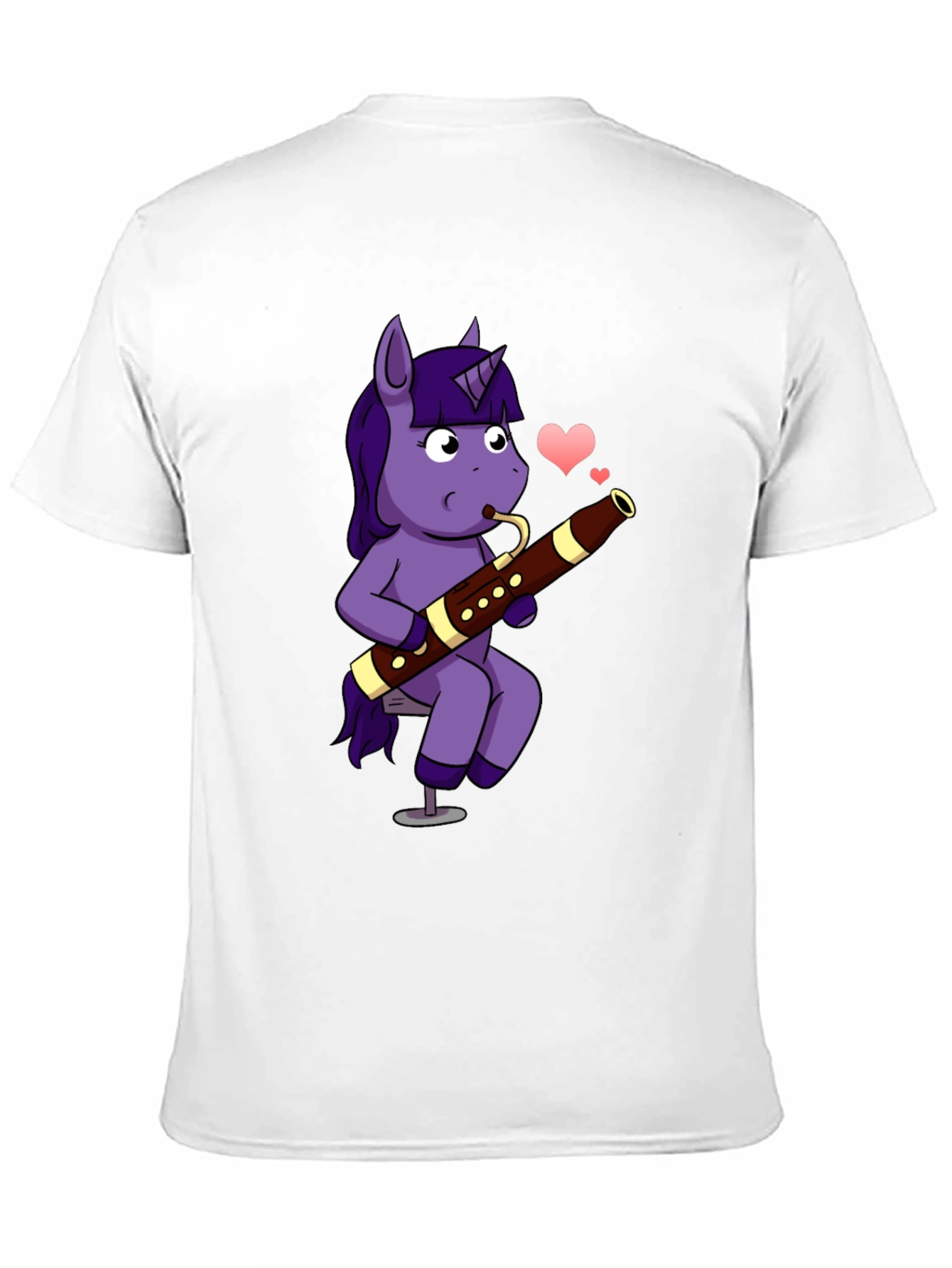Black Unicorn Bassoon T-Shirt - Musical Cartoon Tee view 11