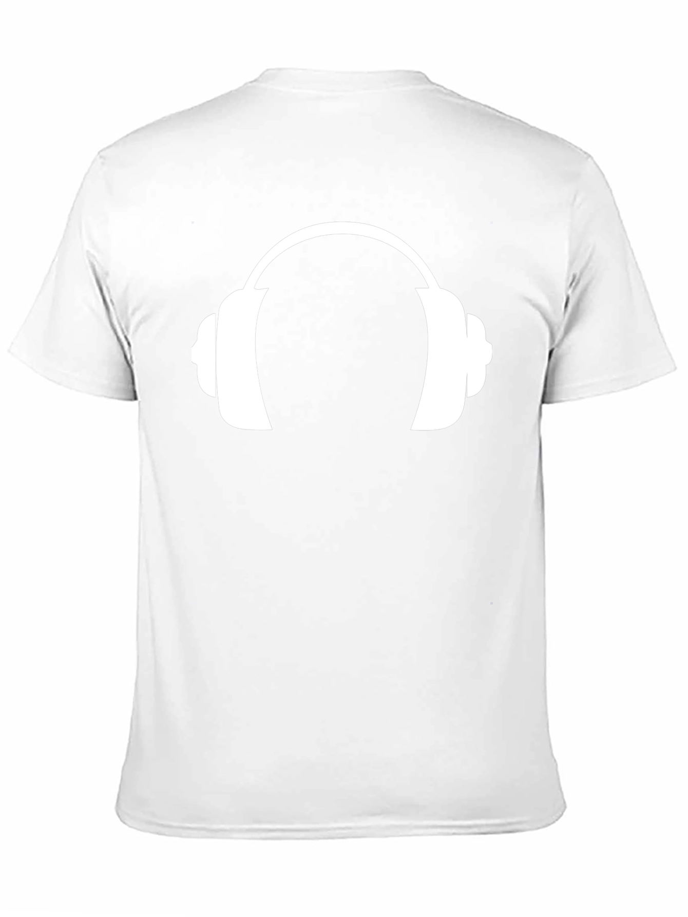 Black Headphone Graphic T-Shirt - Black Cotton Tee view 11