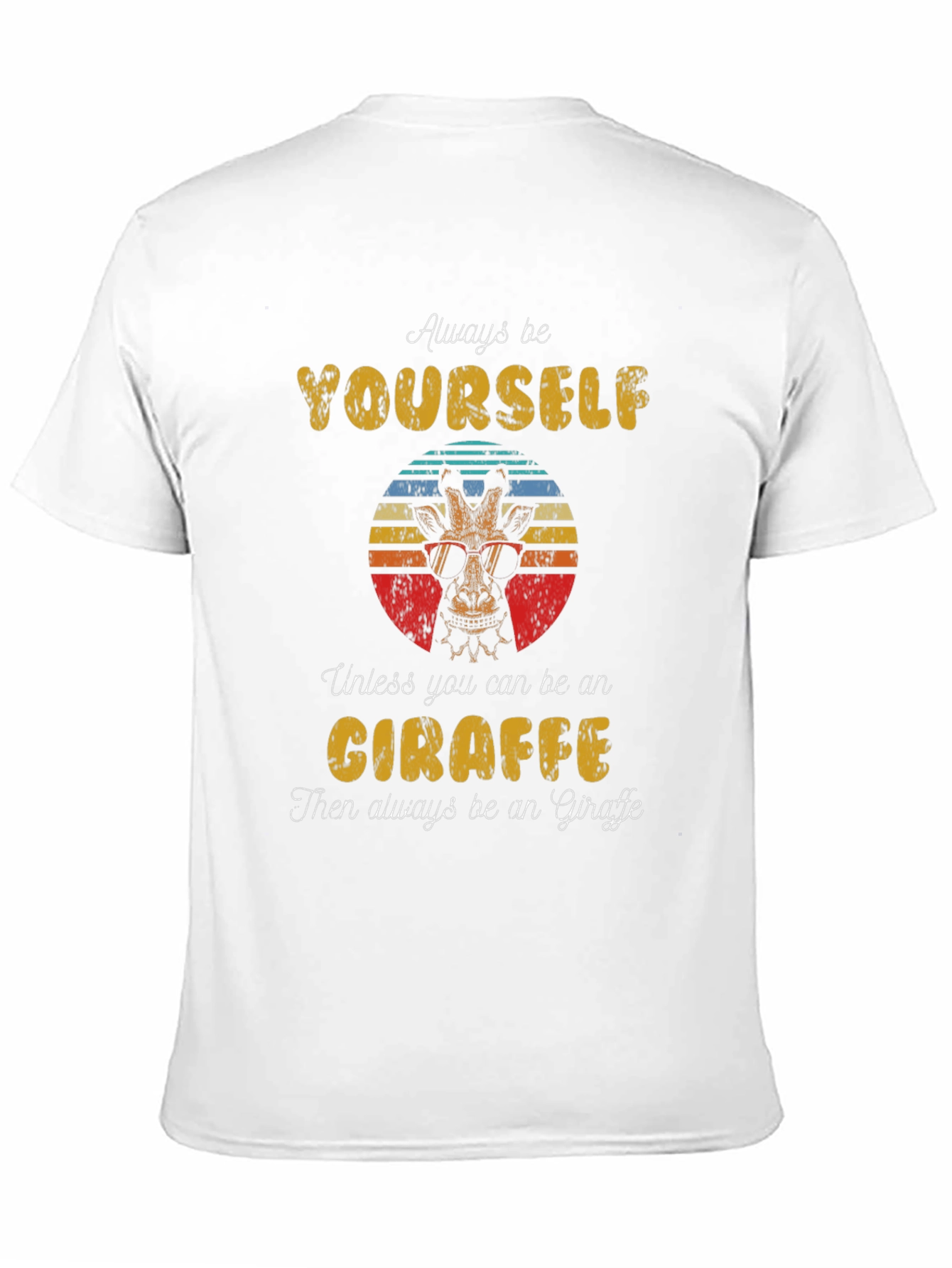 Black Always Be Yourself Giraffe T-Shirt view 11