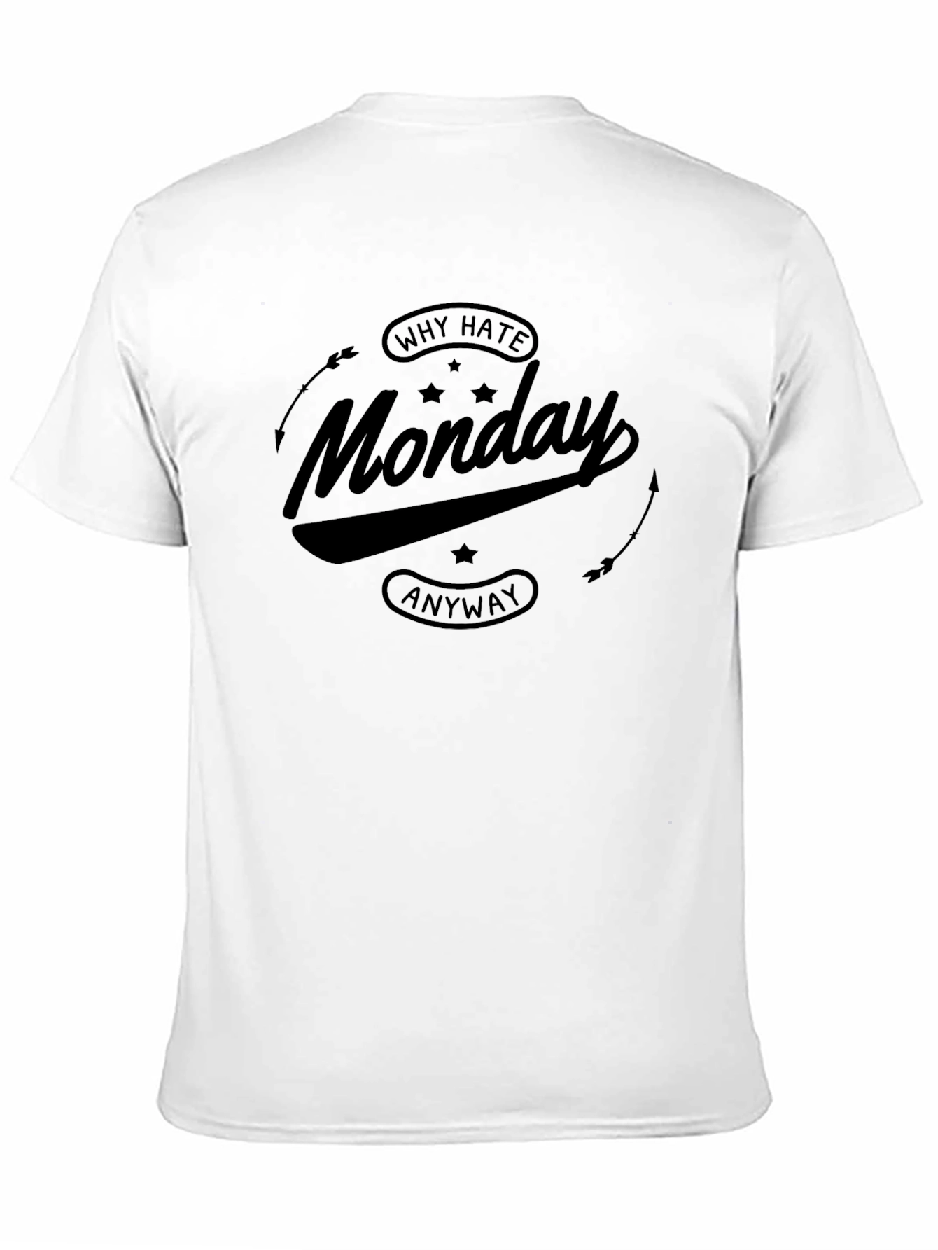 Black Why Hate Monday Anyway Black Graphic Tee view 11
