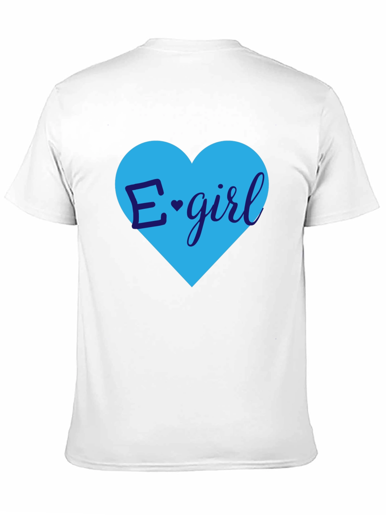 Black E-Girl Heart Graphic Tee - Trendy Casual Top view 11