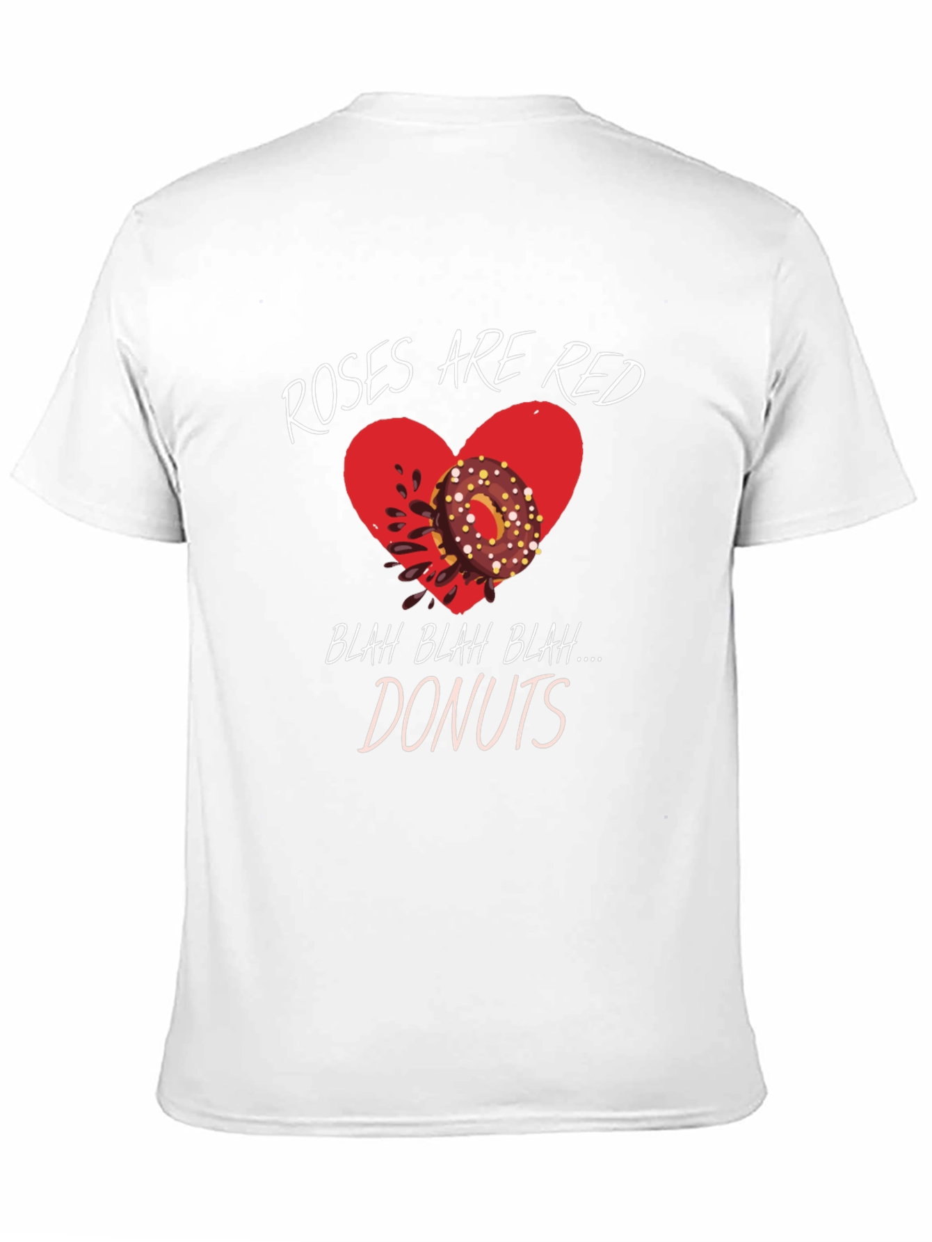Black Roses Are Red Donuts T-Shirt - Funny Valentine's Day view 11