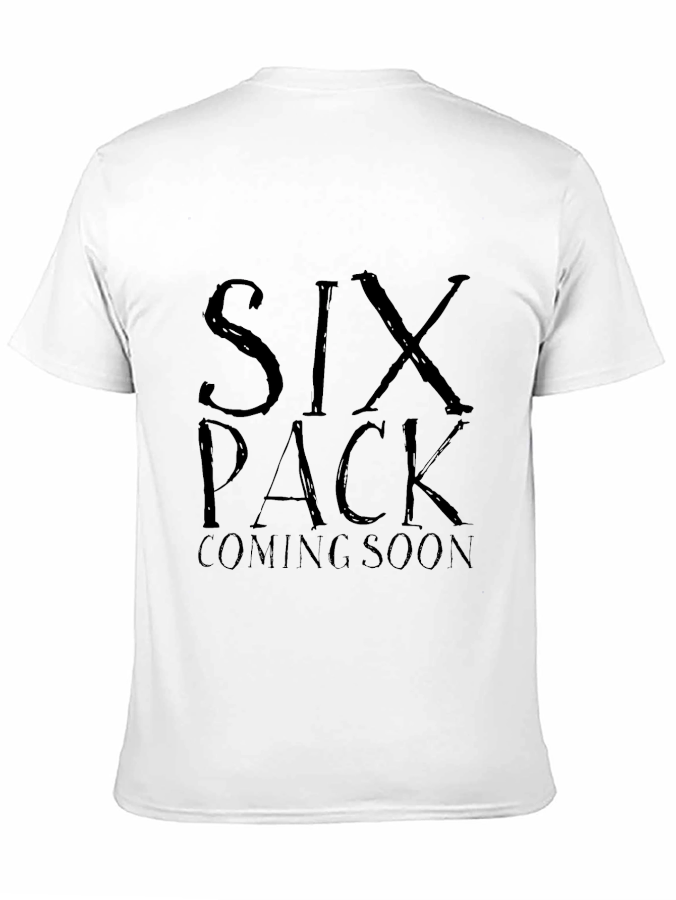 Black Six Pack Coming Soon Men's Black T-Shirt view 11