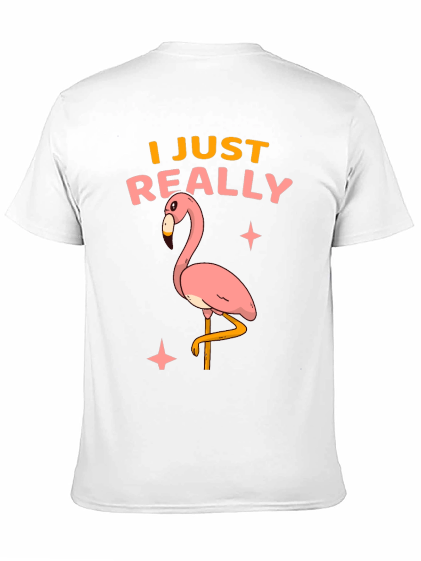 Black Flamingo Graphic T-Shirt - "I Just Really Like Flamingos" view 11