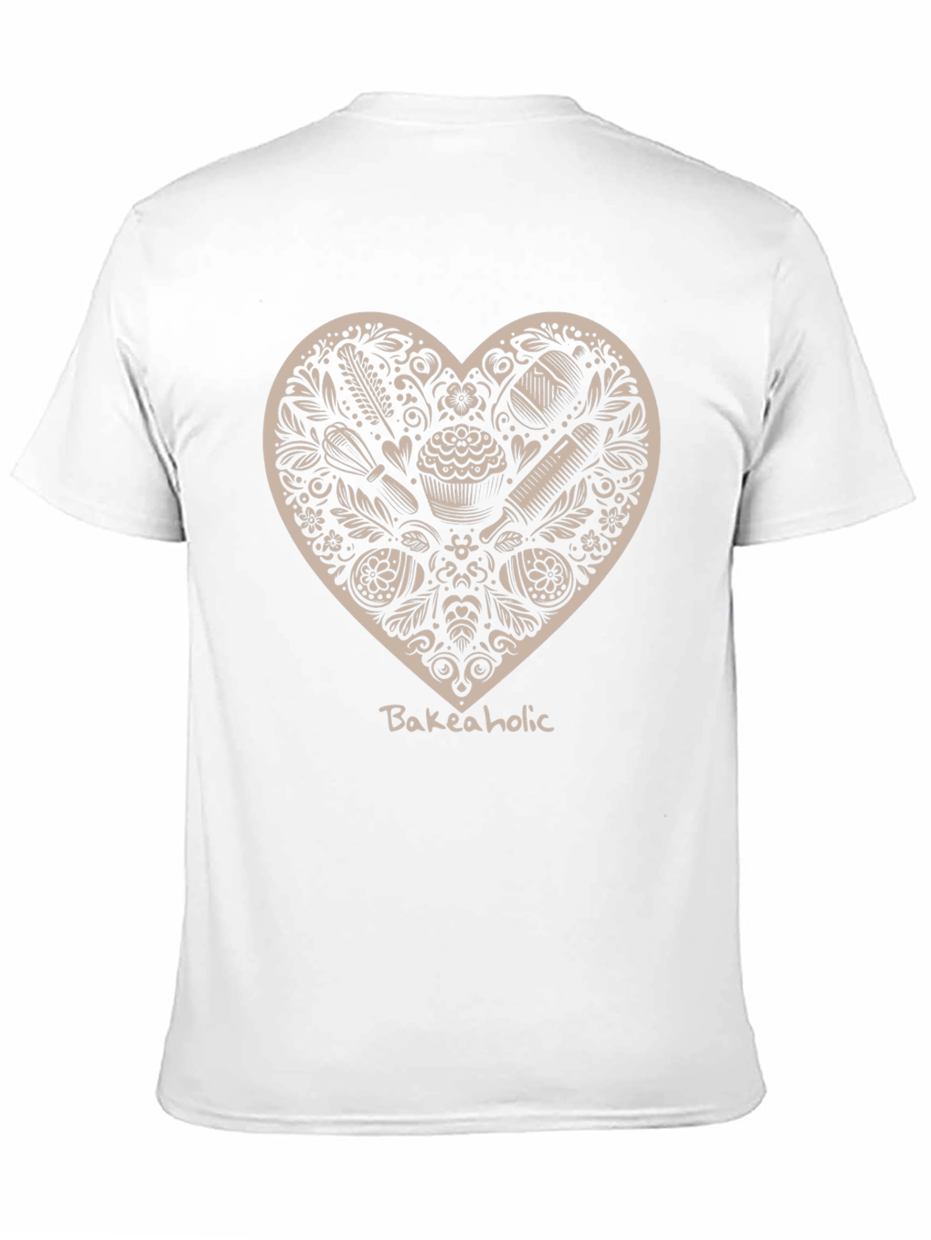 Black Bakeaholic Heart Graphic T-Shirt - Black view 11