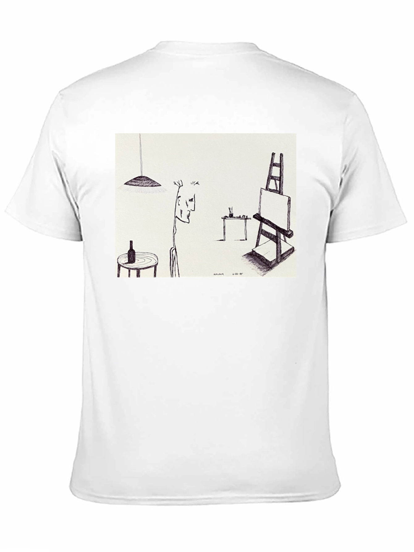 Black Abstract Art Black T-Shirt view 11