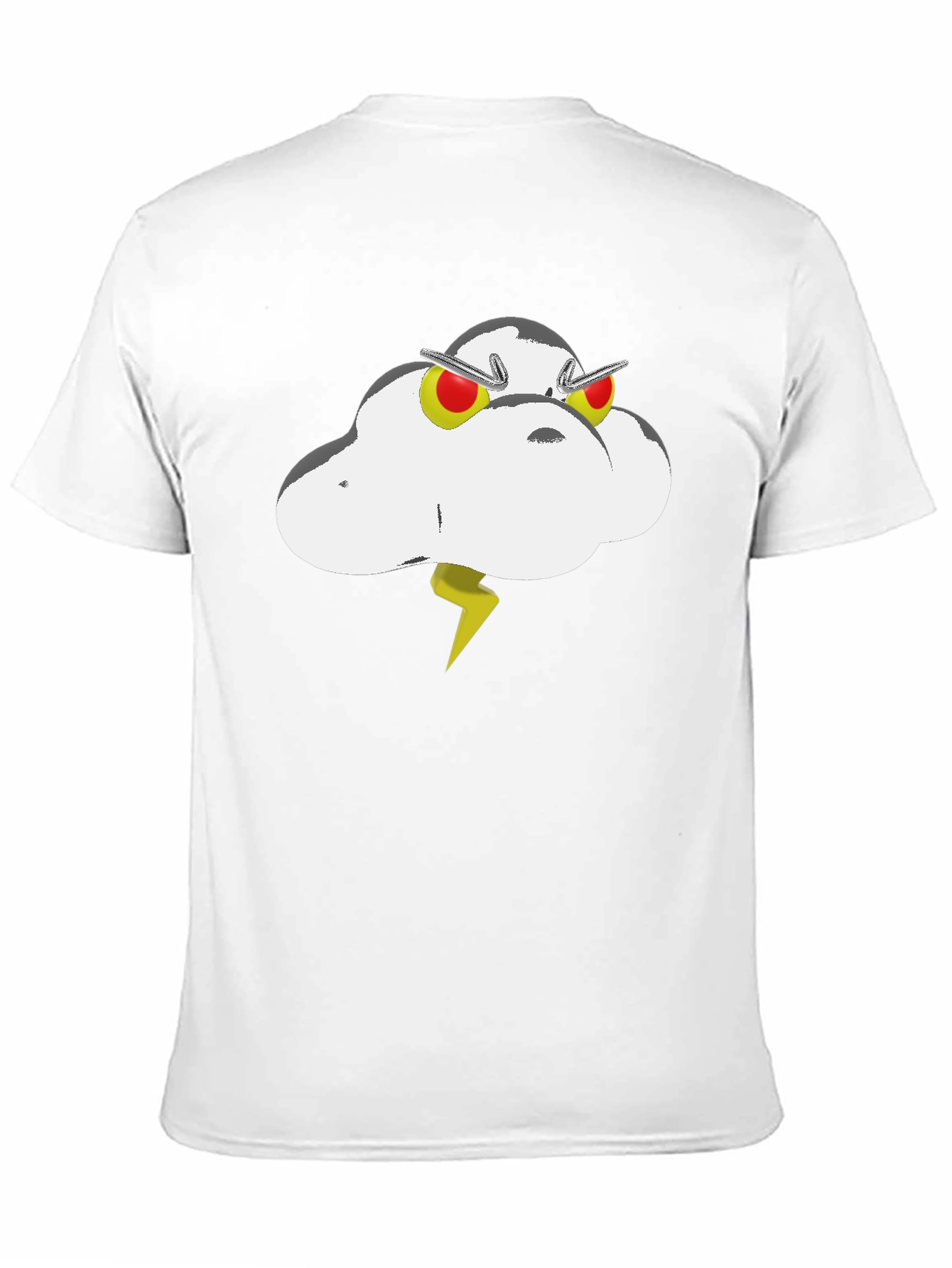 Black Cartoon Cloud Graphic Tee - Black view 11